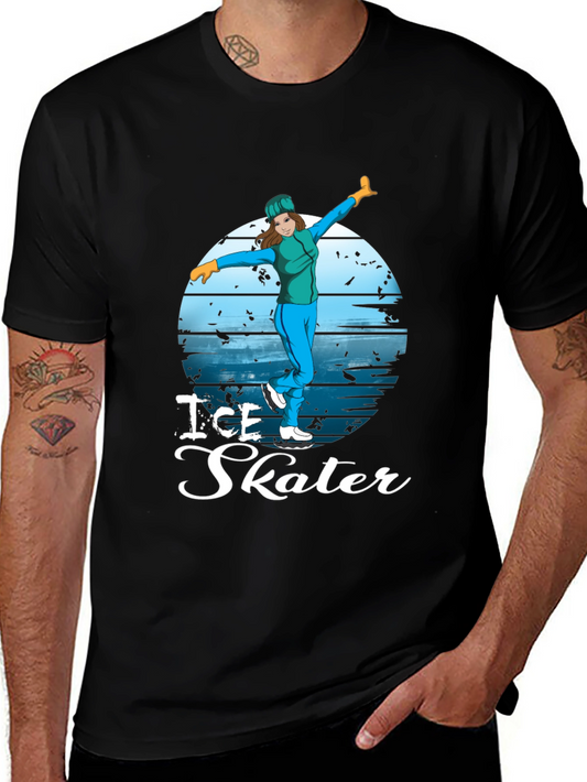 Ice Skater Graphic T-Shirt | Fun Winter Sports Tee