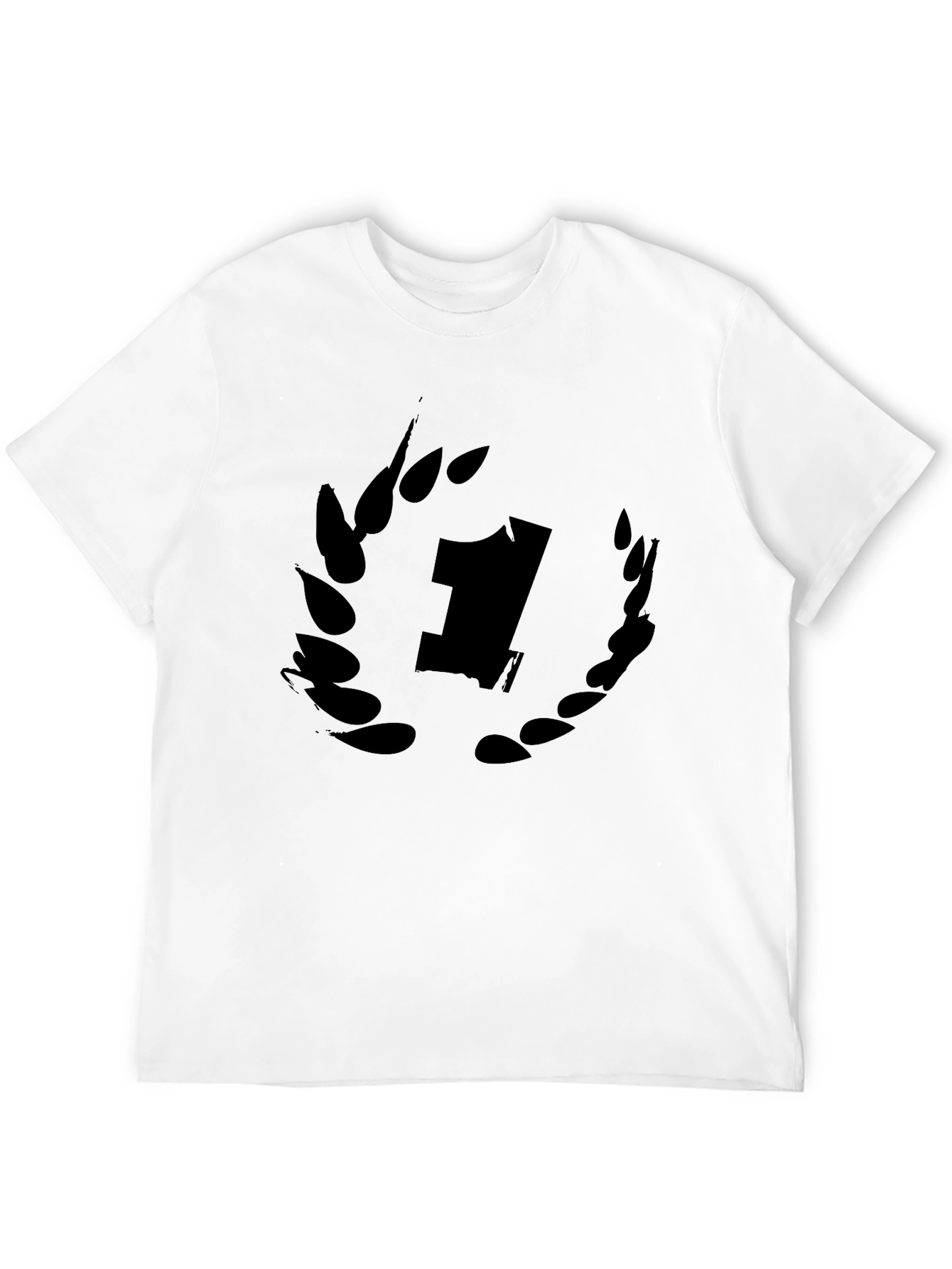 Black T-Shirt with Number One Graphic