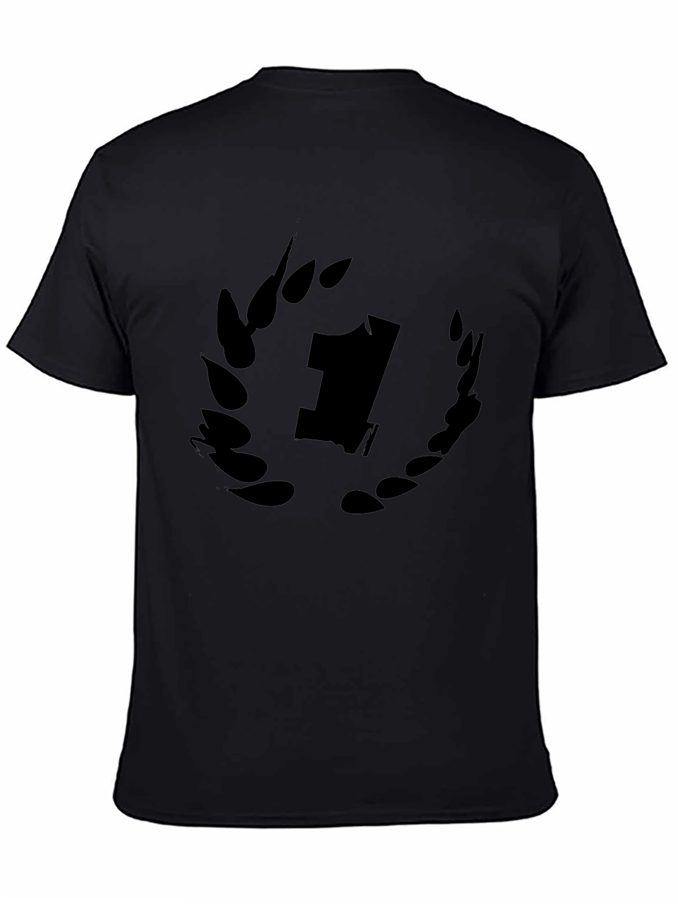 Black T-Shirt with Number One Graphic