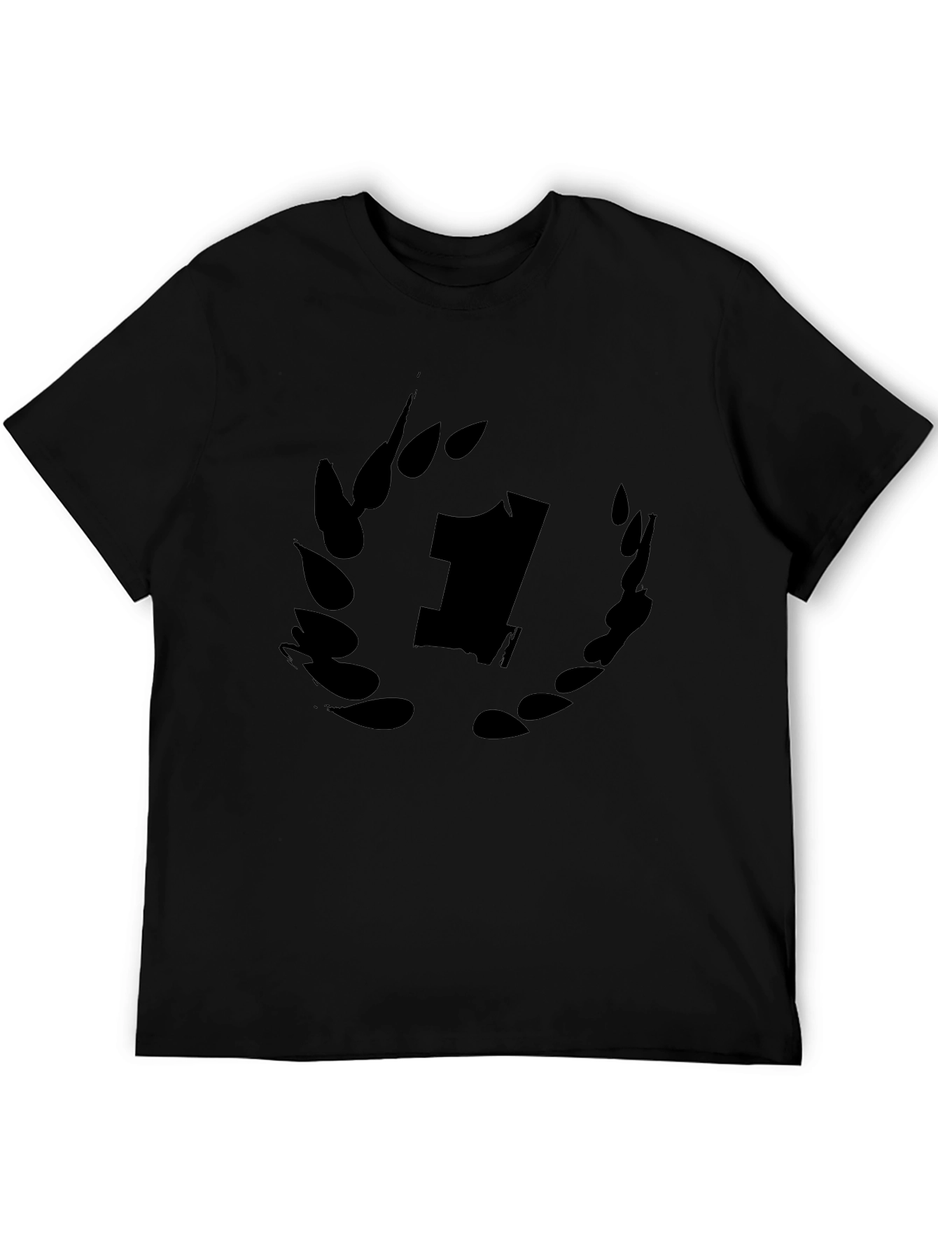 Black T-Shirt with Number One Graphic