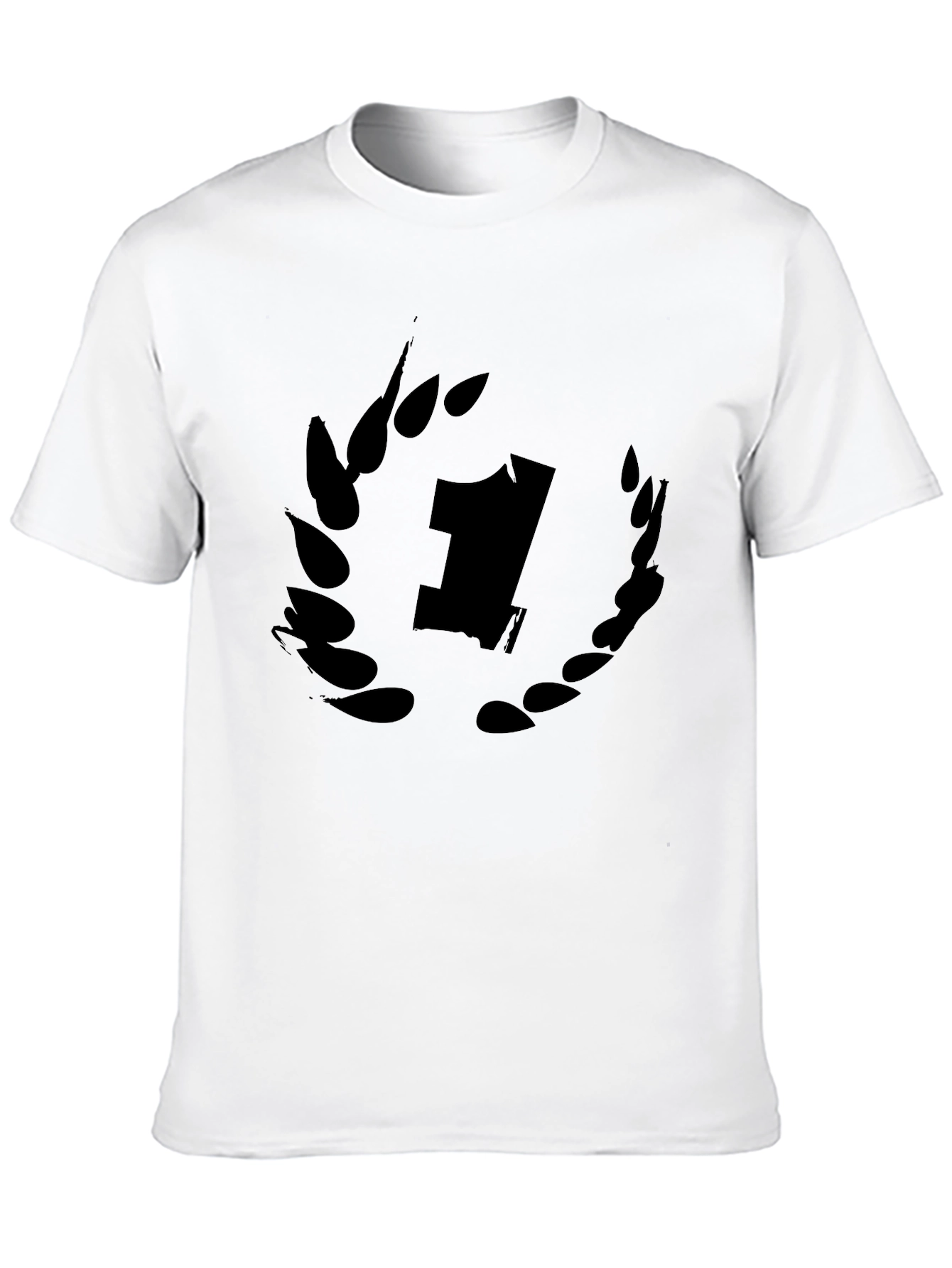 Black T-Shirt with Number One Graphic