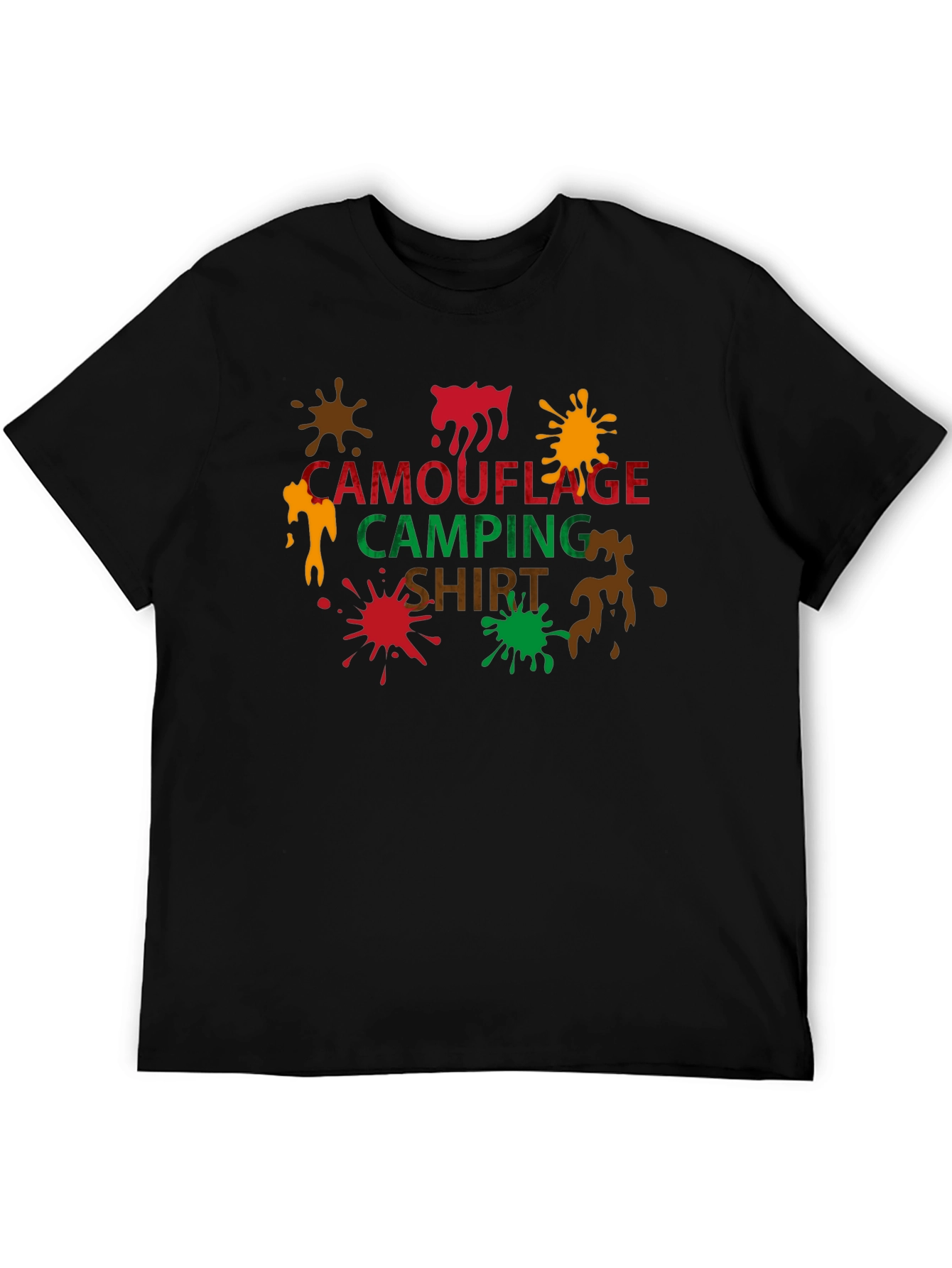 Camouflage Camping Shirt - Fun Outdoor Graphic Tee