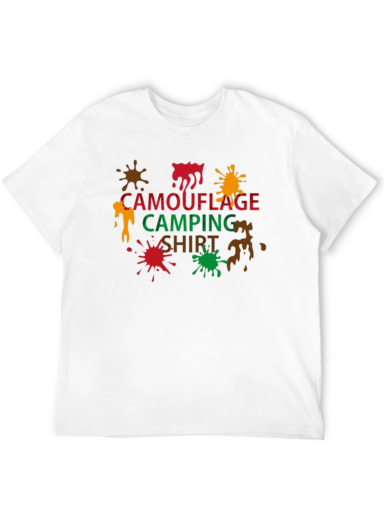Camouflage Camping Shirt - Fun Outdoor Graphic Tee