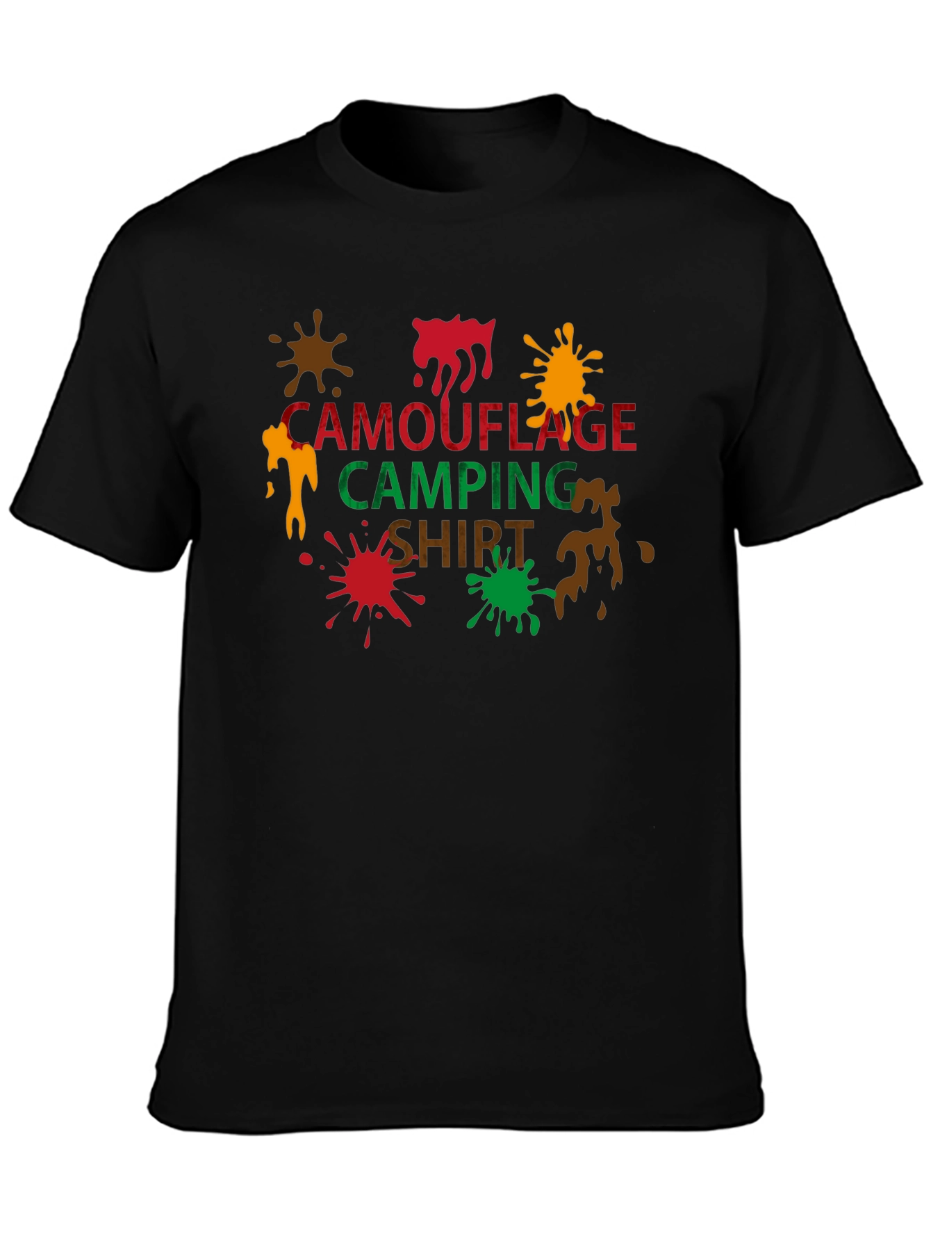 Camouflage Camping Shirt - Fun Outdoor Graphic Tee