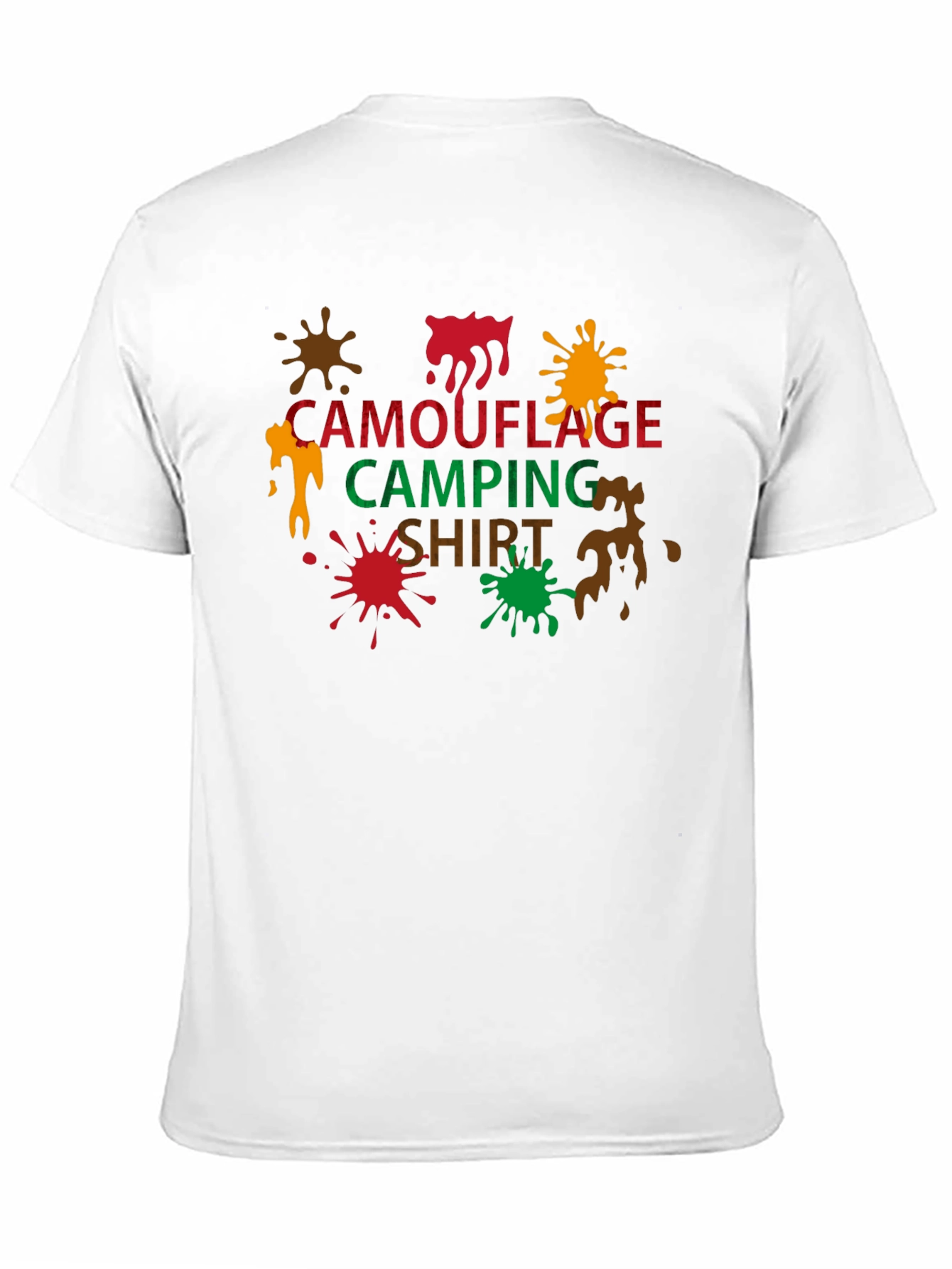 Camouflage Camping Shirt - Fun Outdoor Graphic Tee