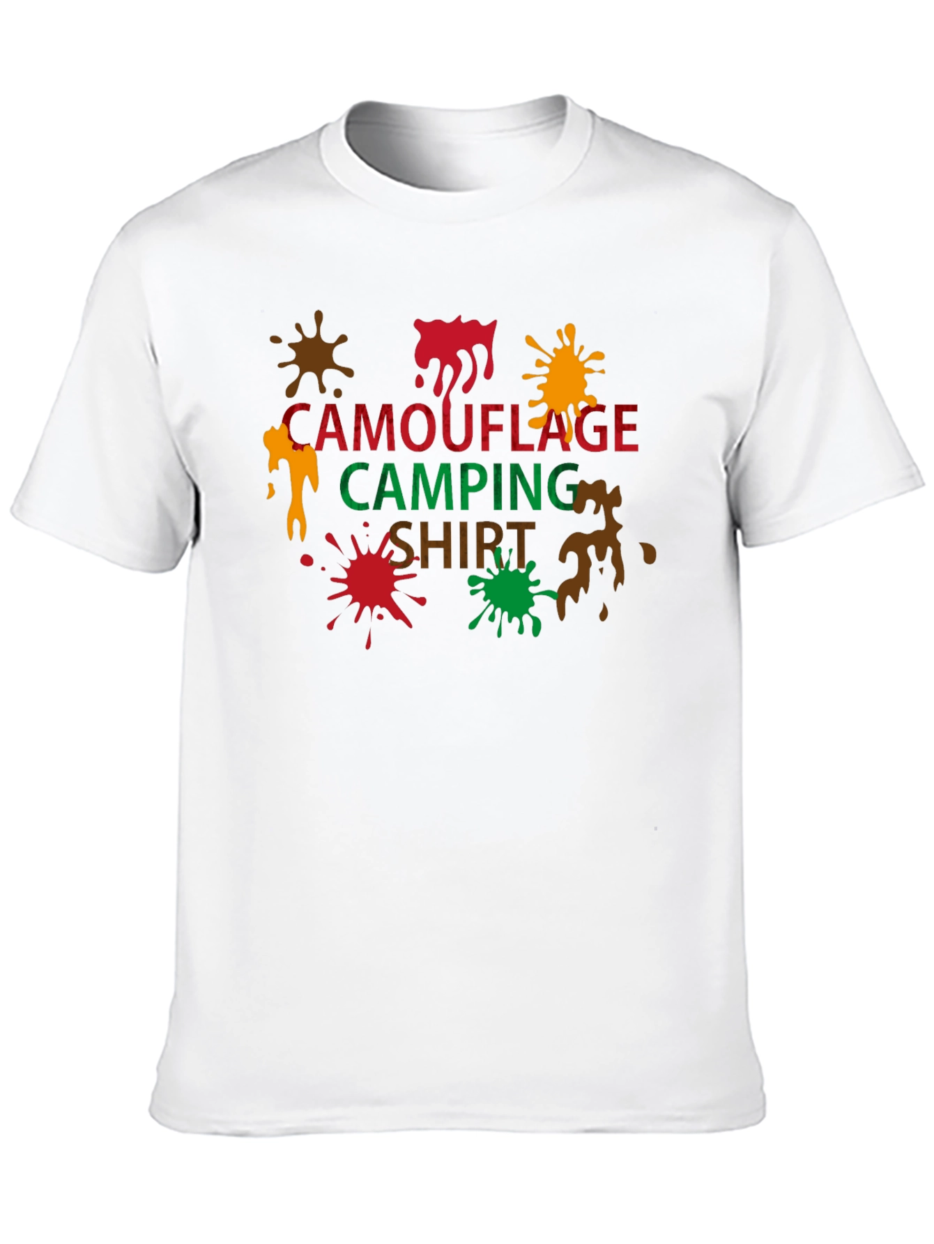 Camouflage Camping Shirt - Fun Outdoor Graphic Tee