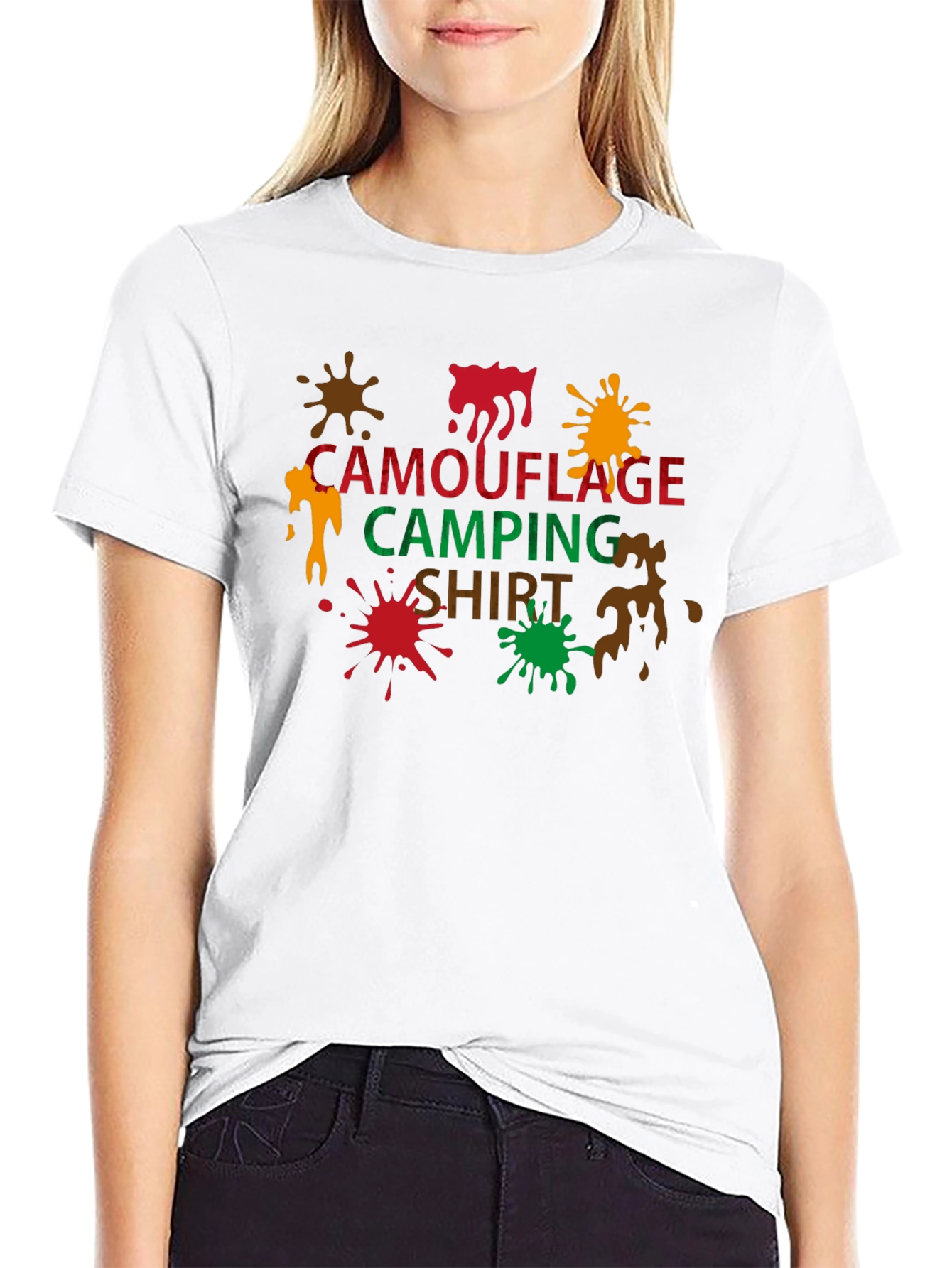 Camouflage Camping Shirt - Fun Outdoor Graphic Tee