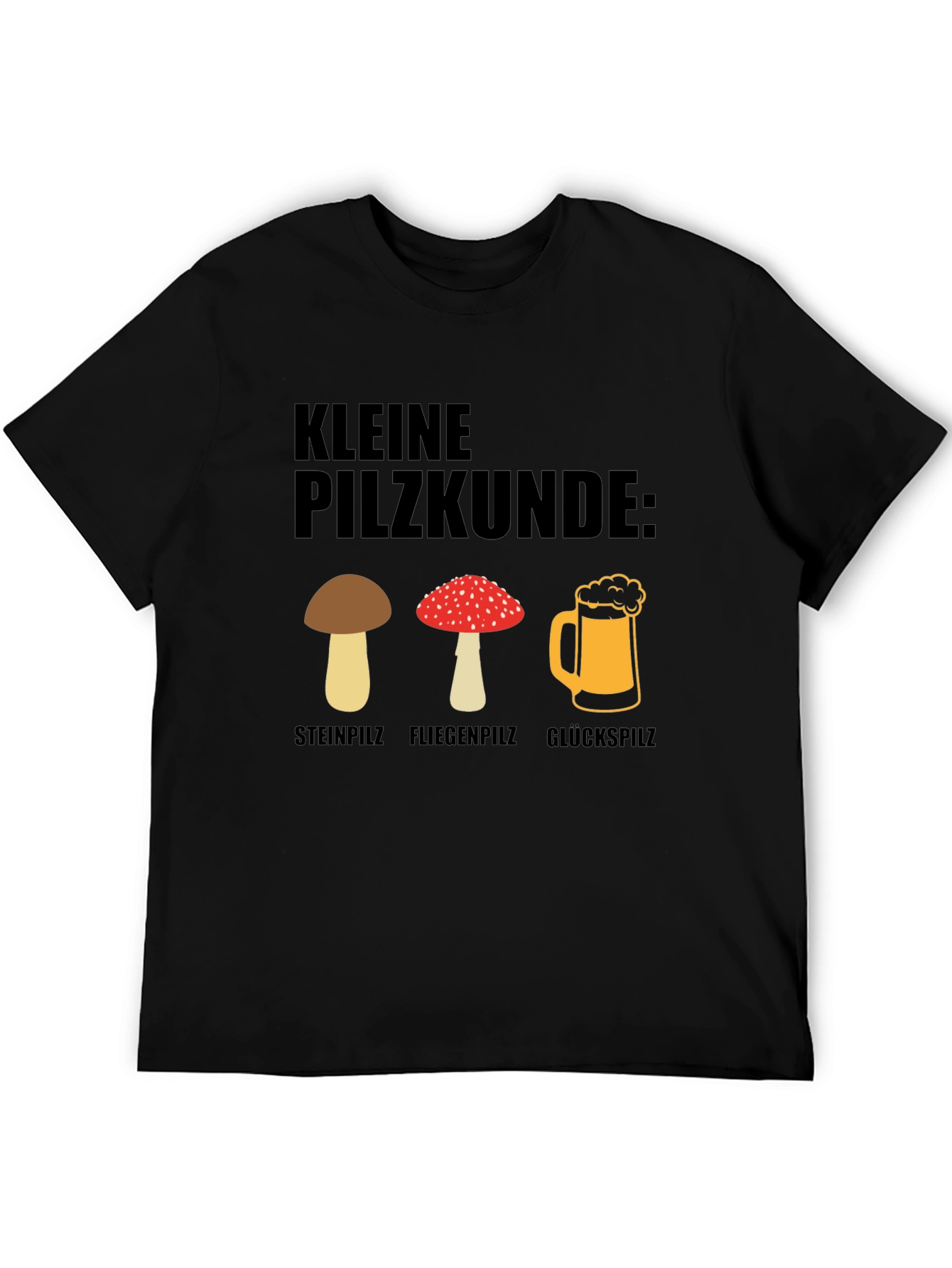 Kleine Pilzkunde Funny Mushroom and Beer T-Shirt