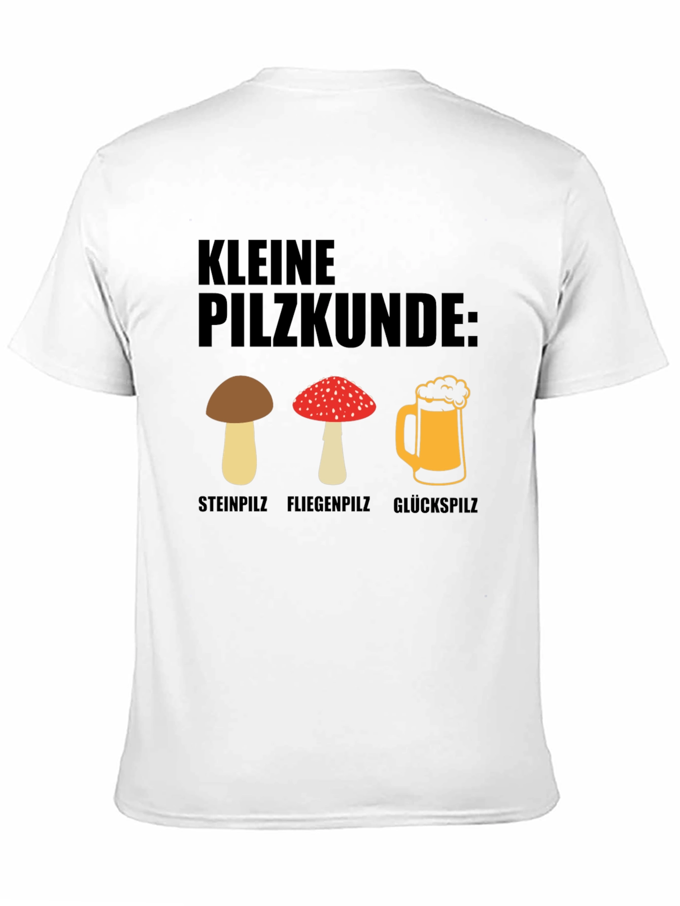 Kleine Pilzkunde Funny Mushroom and Beer T-Shirt