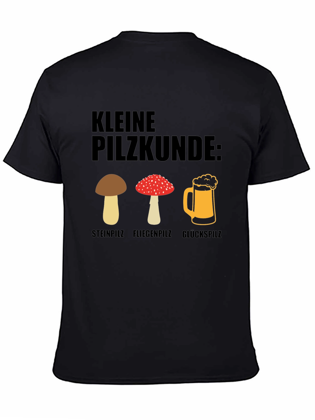 Kleine Pilzkunde Funny Mushroom and Beer T-Shirt