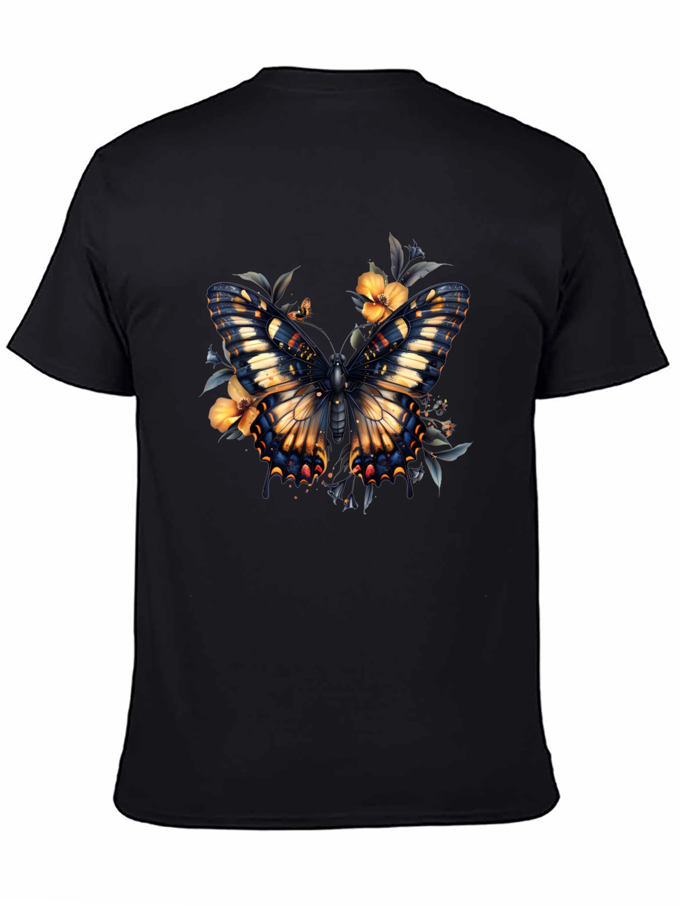 Butterfly Floral Graphic Print T-Shirt