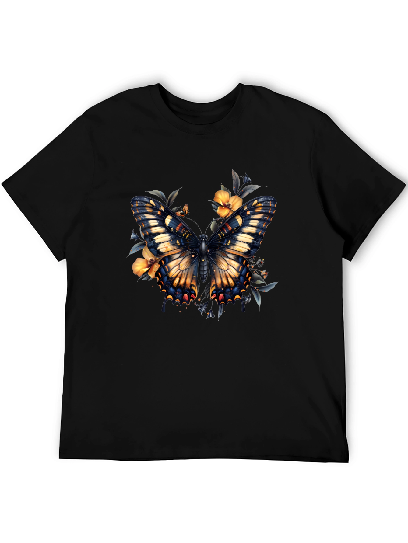 Butterfly Floral Graphic Print T-Shirt