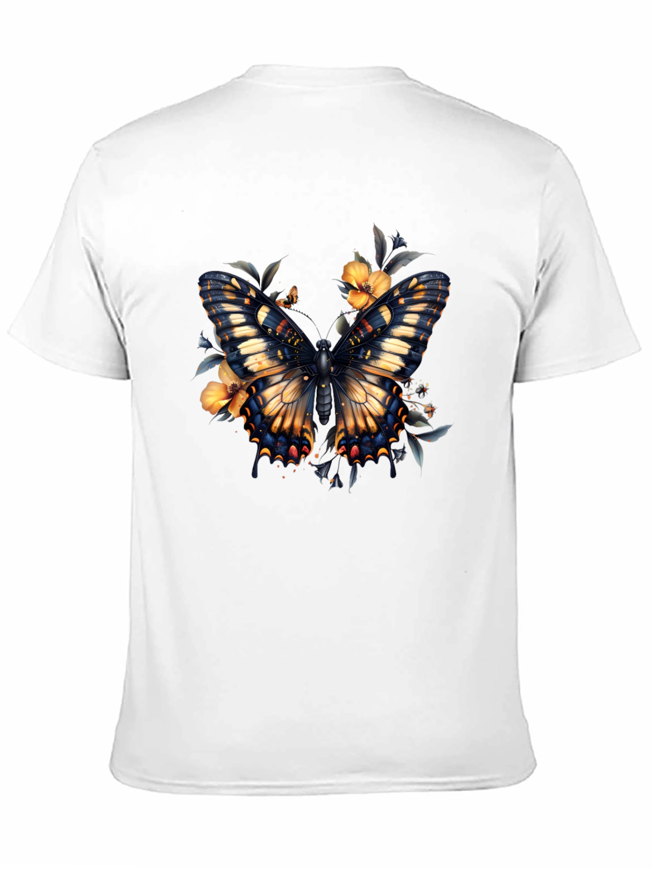 Butterfly Floral Graphic Print T-Shirt