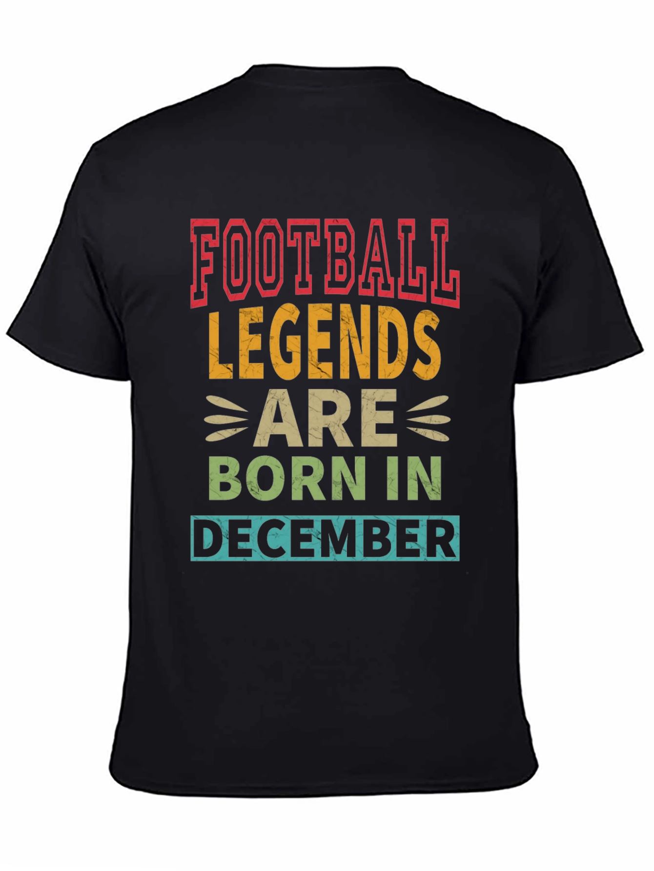Football Legends Born in December Black T-Shirt