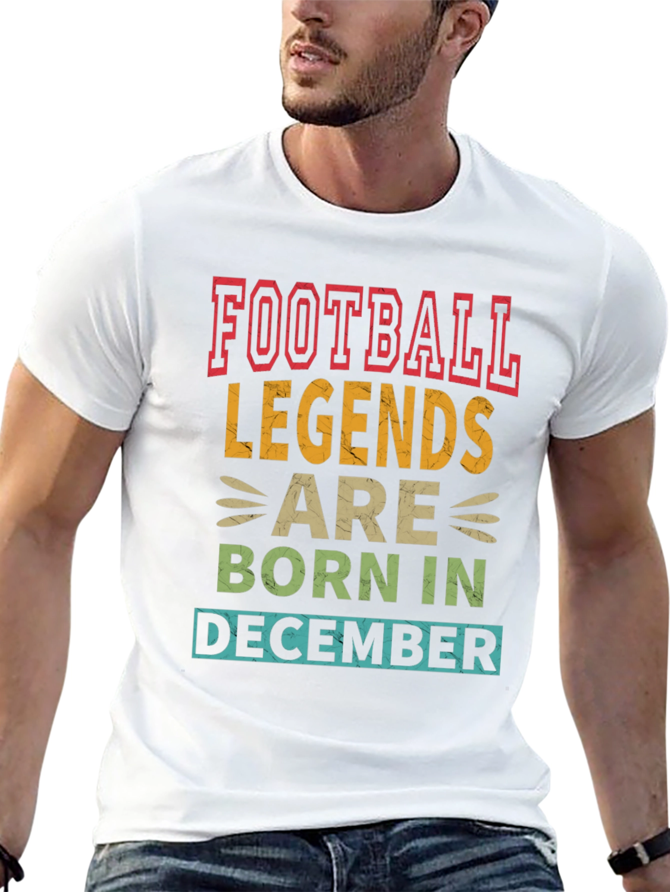 Football Legends Born in December Black T-Shirt