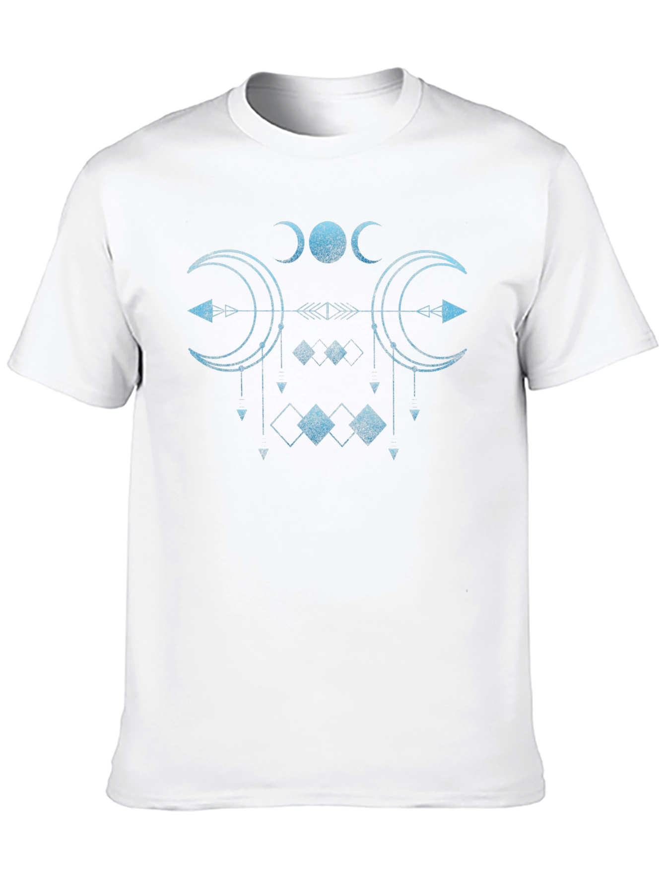 Mystic Moon Phase Graphic Tee - Black
