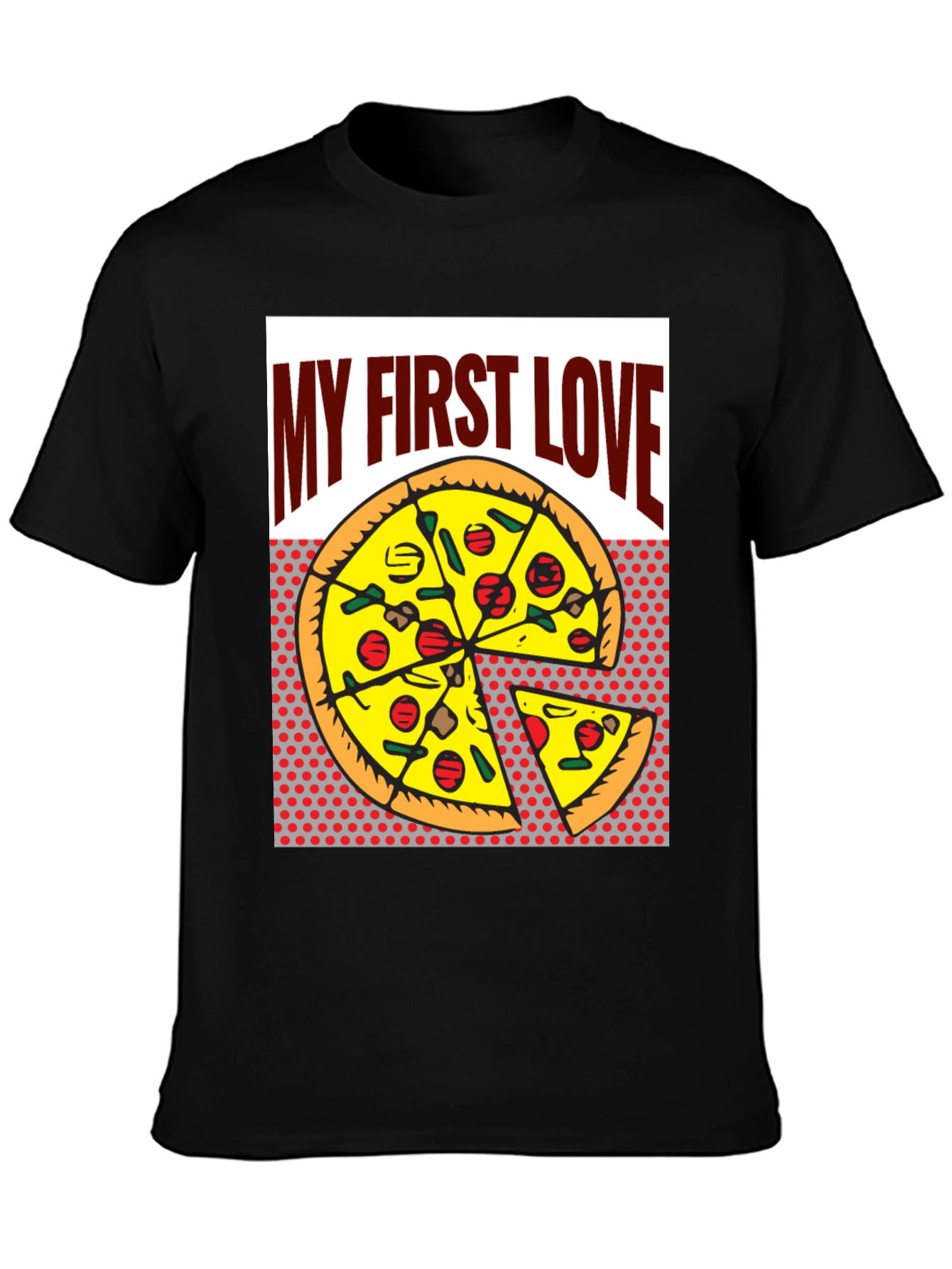 Pizza My First Love Graphic Tee - Foodie T-Shirt