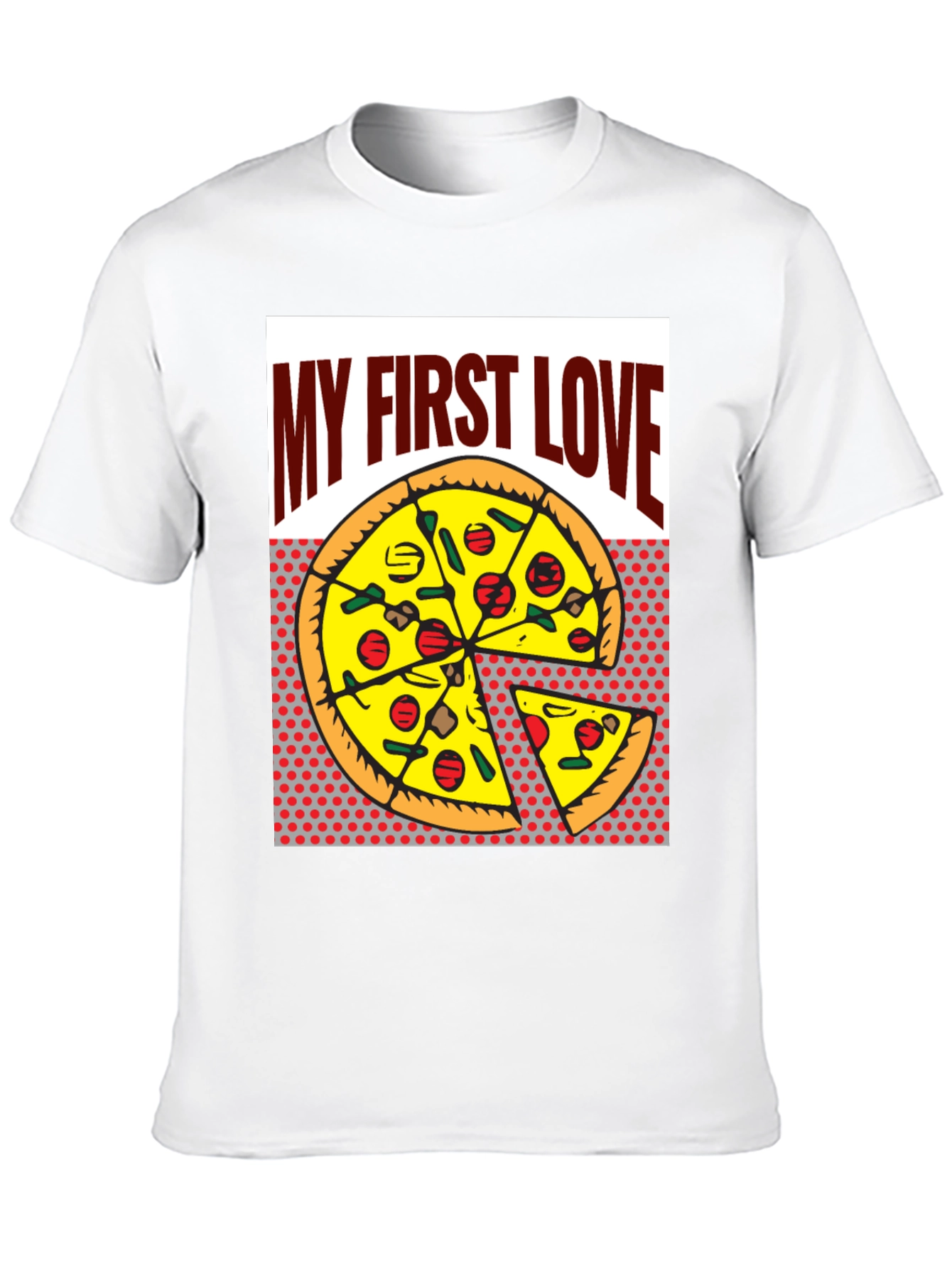 Pizza My First Love Graphic Tee - Foodie T-Shirt