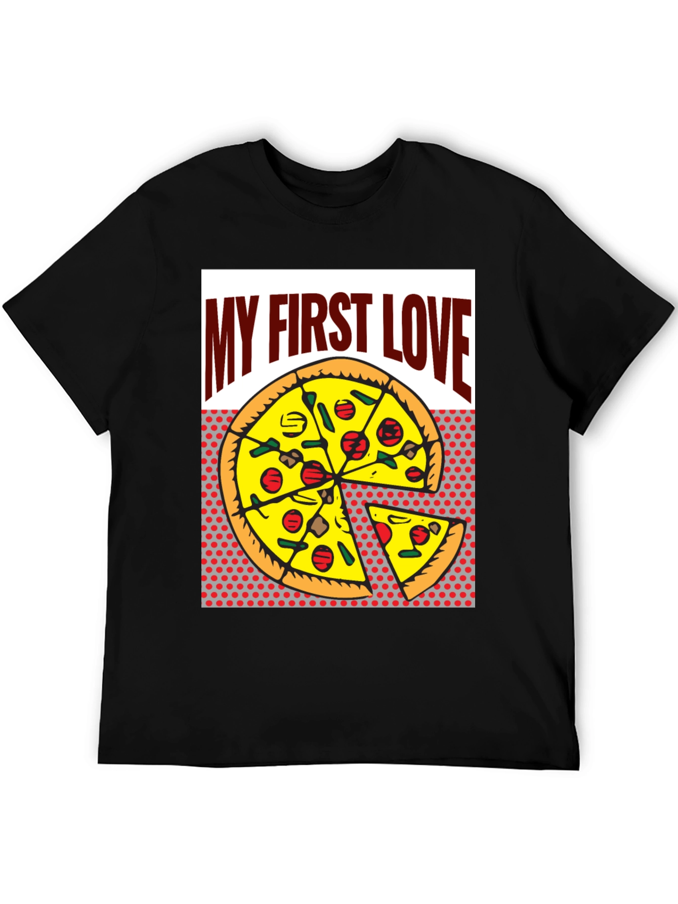Pizza My First Love Graphic Tee - Foodie T-Shirt
