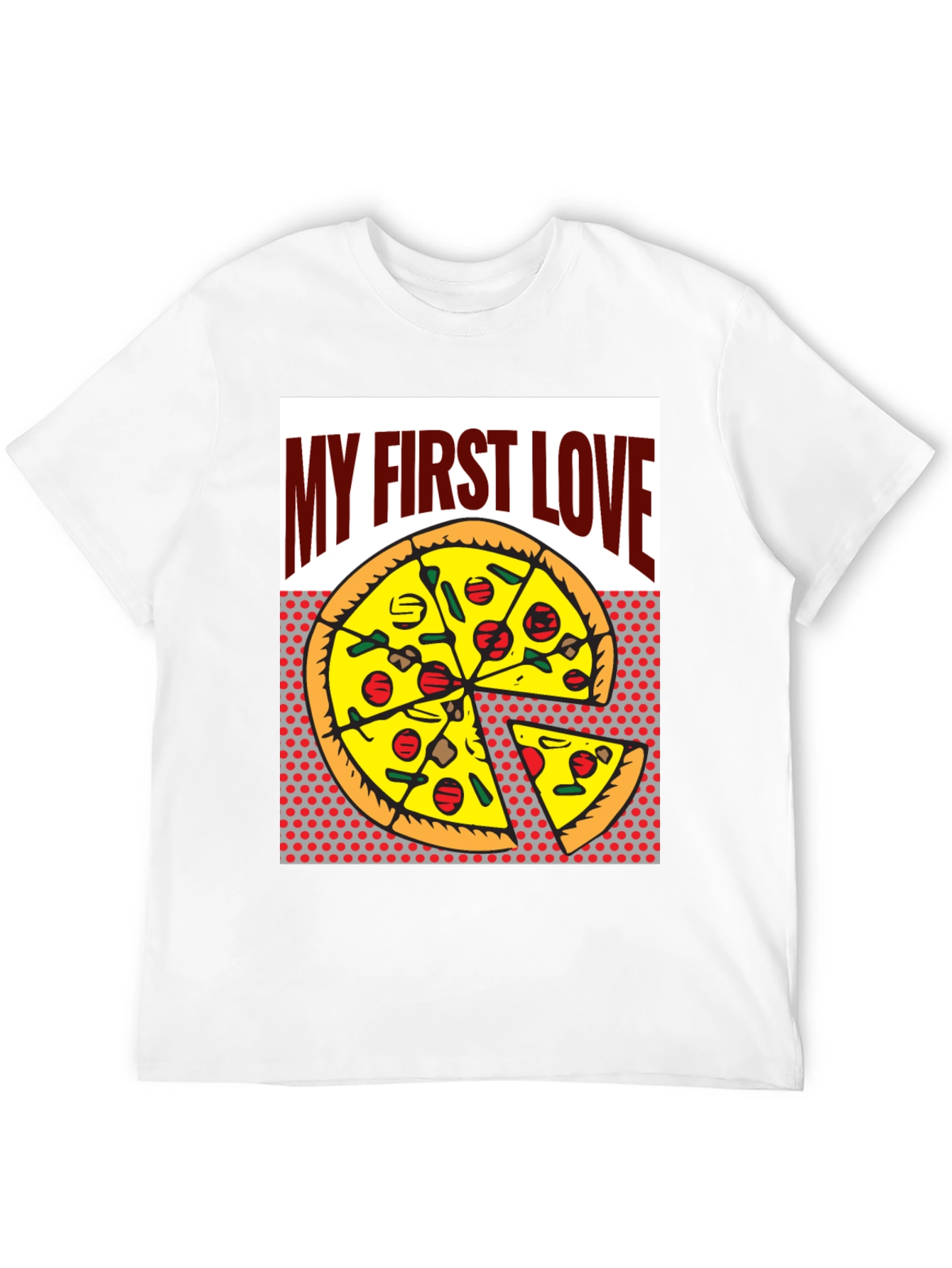 Pizza My First Love Graphic Tee - Foodie T-Shirt