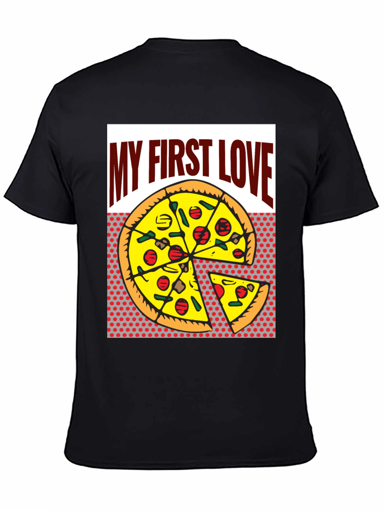 Pizza My First Love Graphic Tee - Foodie T-Shirt