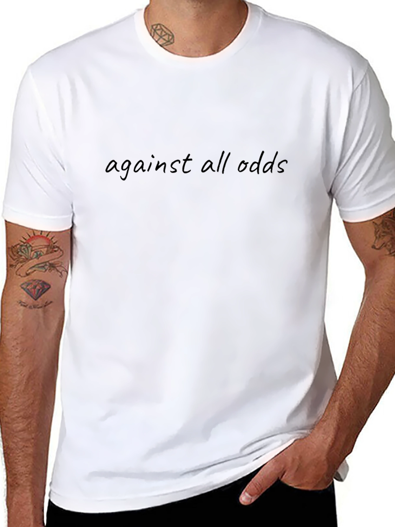 Against All Odds Graphic Tee - Black