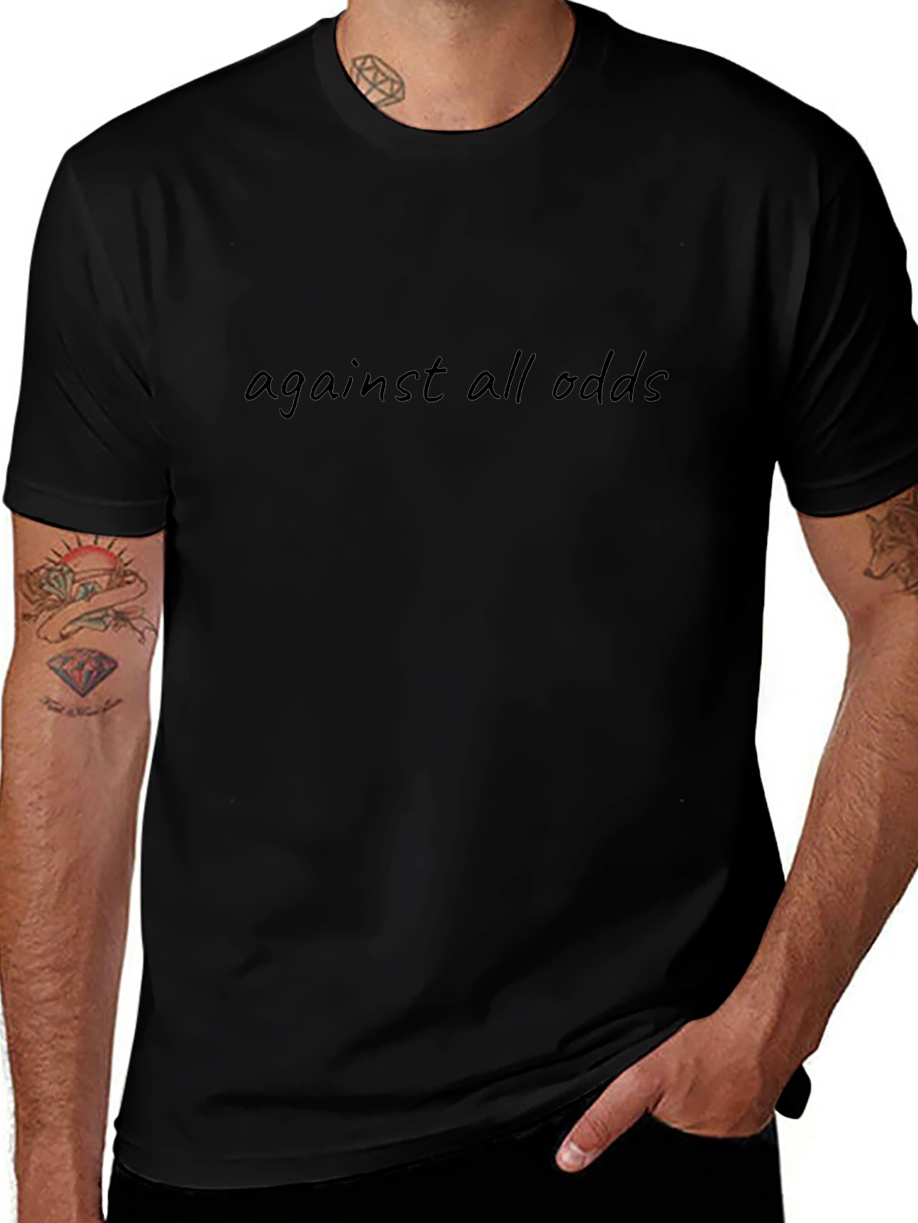 Against All Odds Graphic Tee - Black