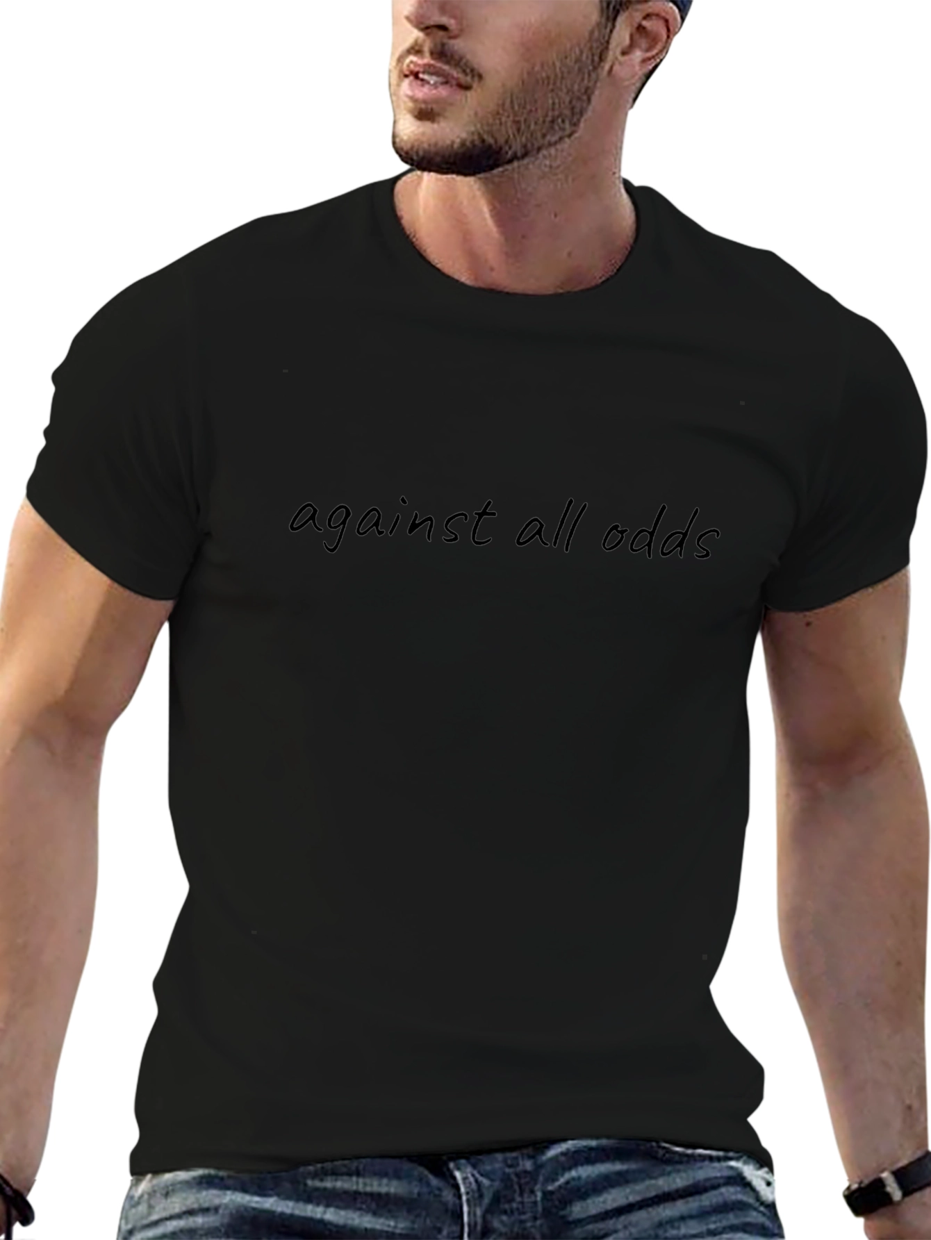 Against All Odds Graphic Tee - Black