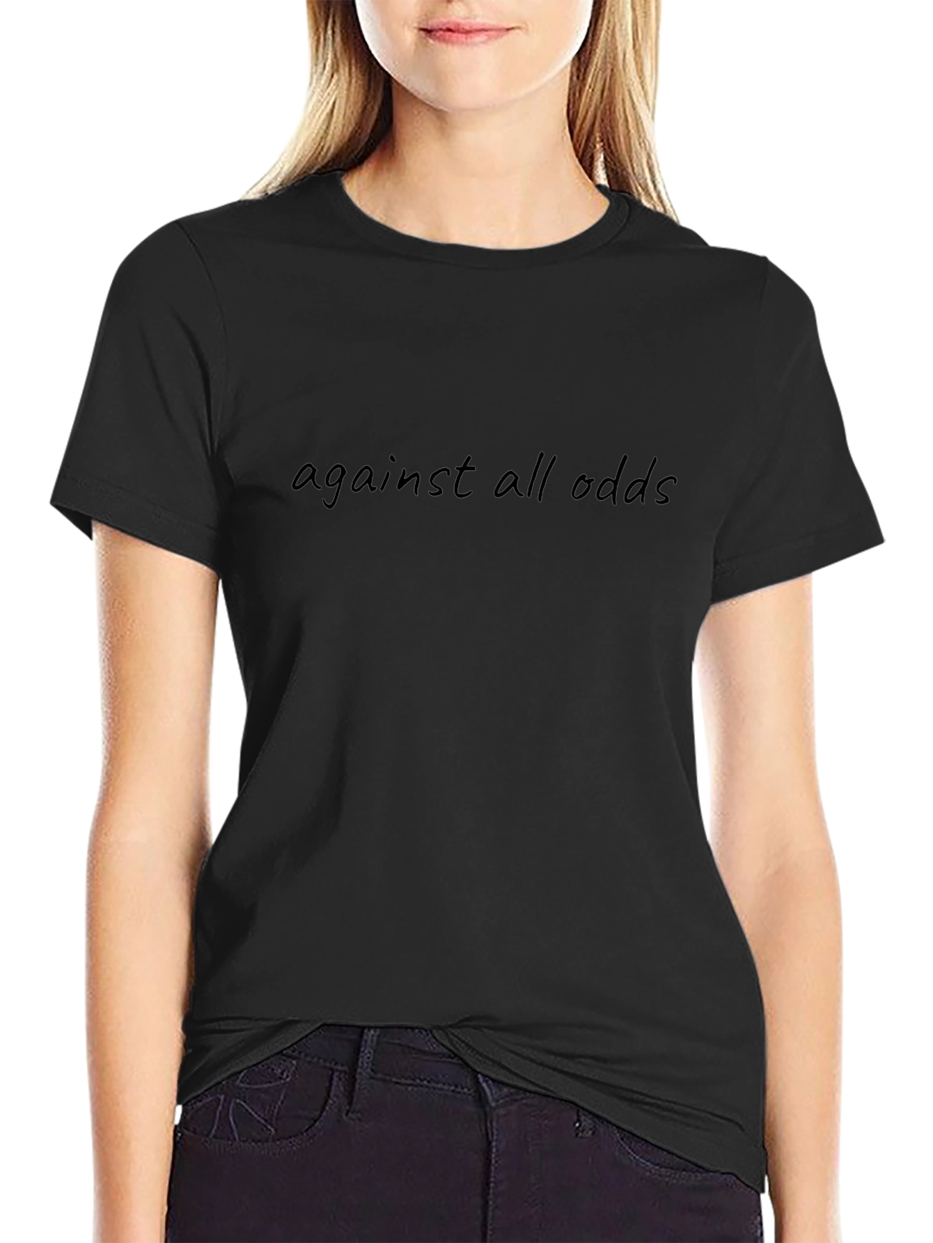 Against All Odds Graphic Tee - Black