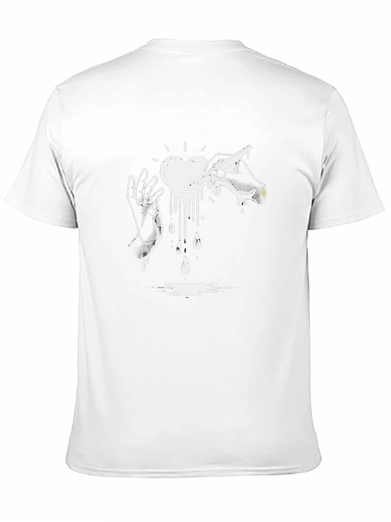 Heart Artist Graphic Black T-Shirt