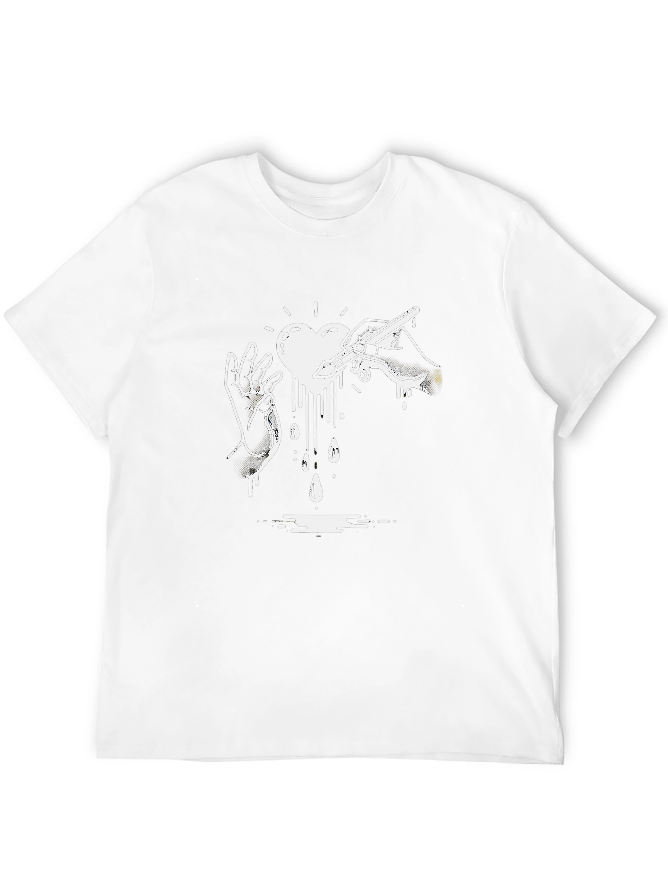 Heart Artist Graphic Black T-Shirt