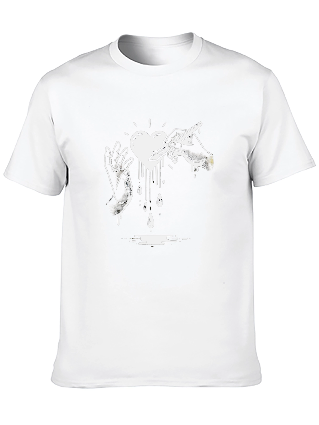 Heart Artist Graphic Black T-Shirt