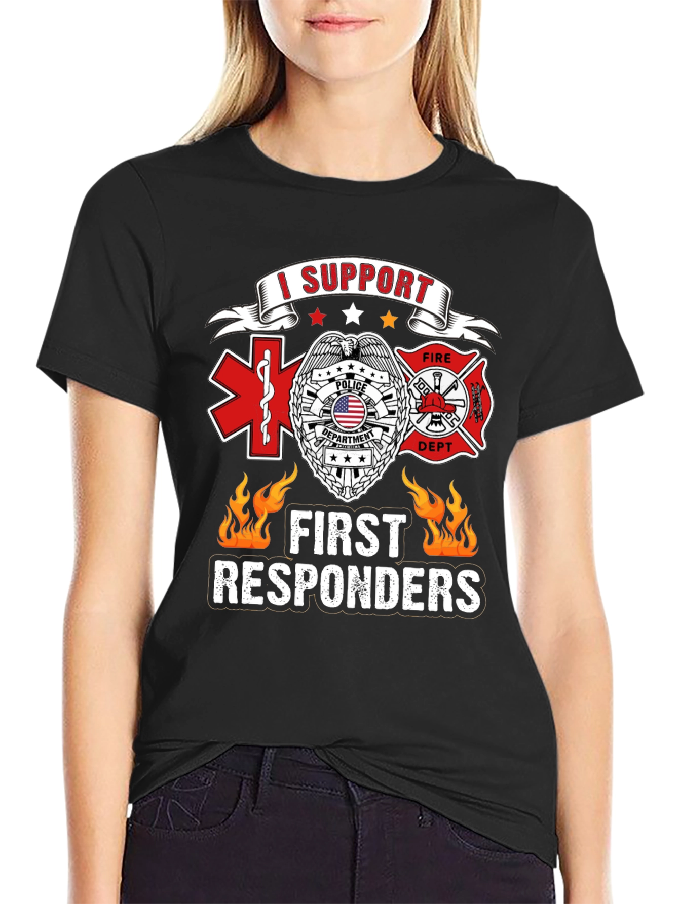 I Support First Responders T-Shirt