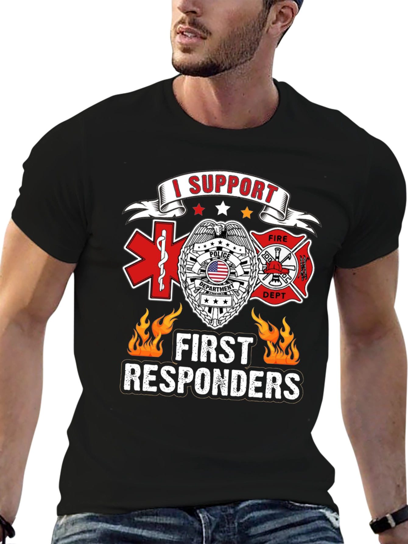 I Support First Responders T-Shirt
