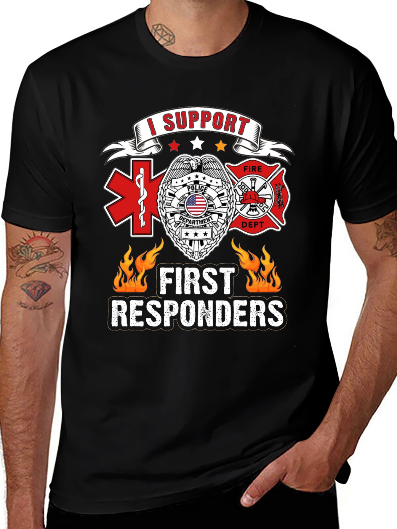 I Support First Responders T-Shirt