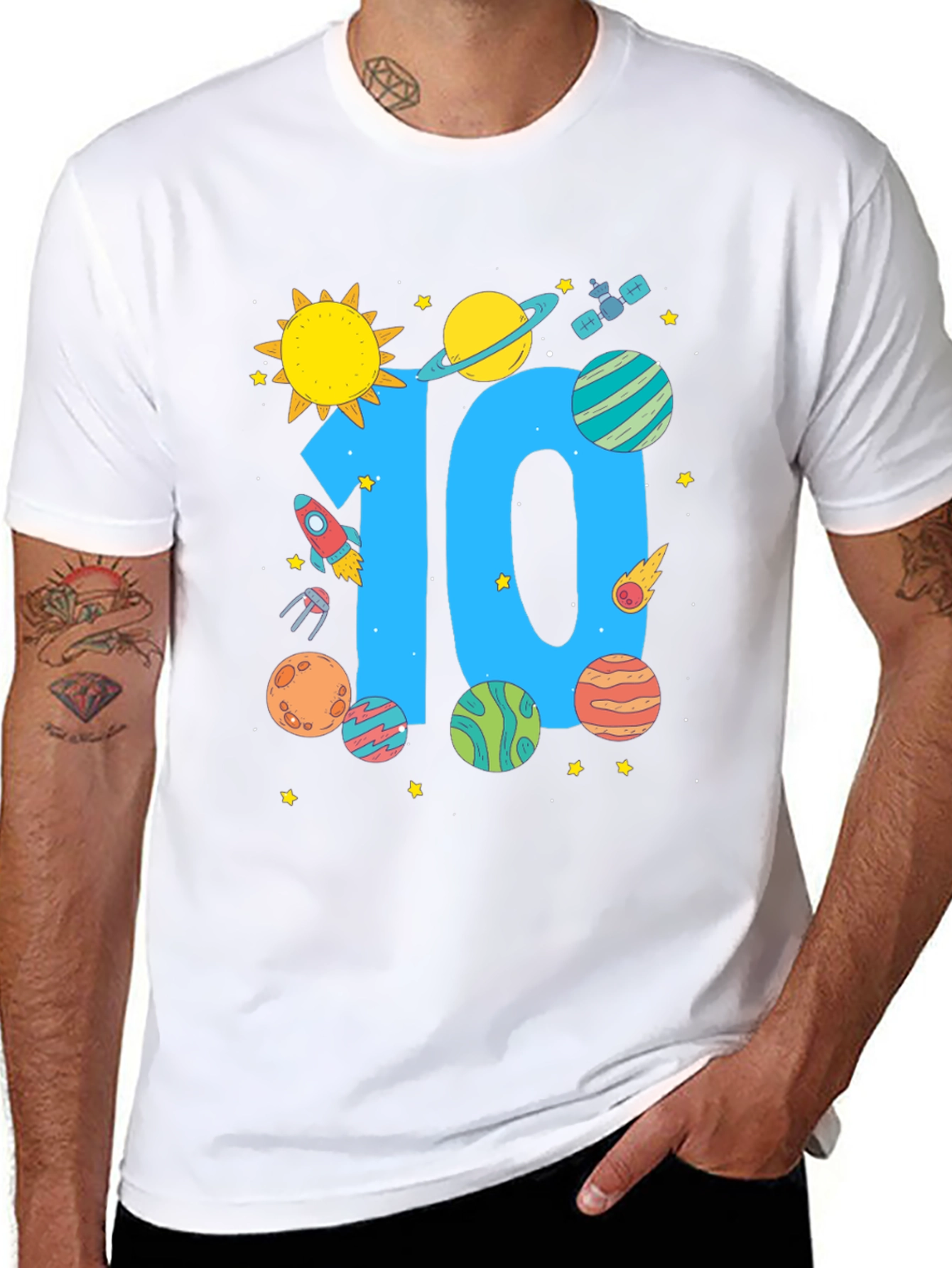 10th Birthday Space T-Shirt