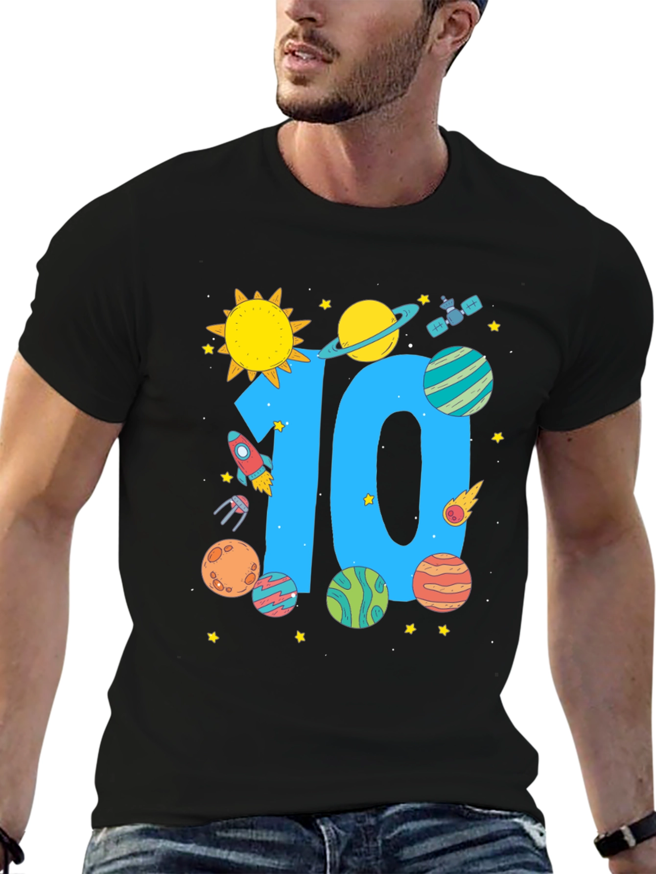 10th Birthday Space T-Shirt
