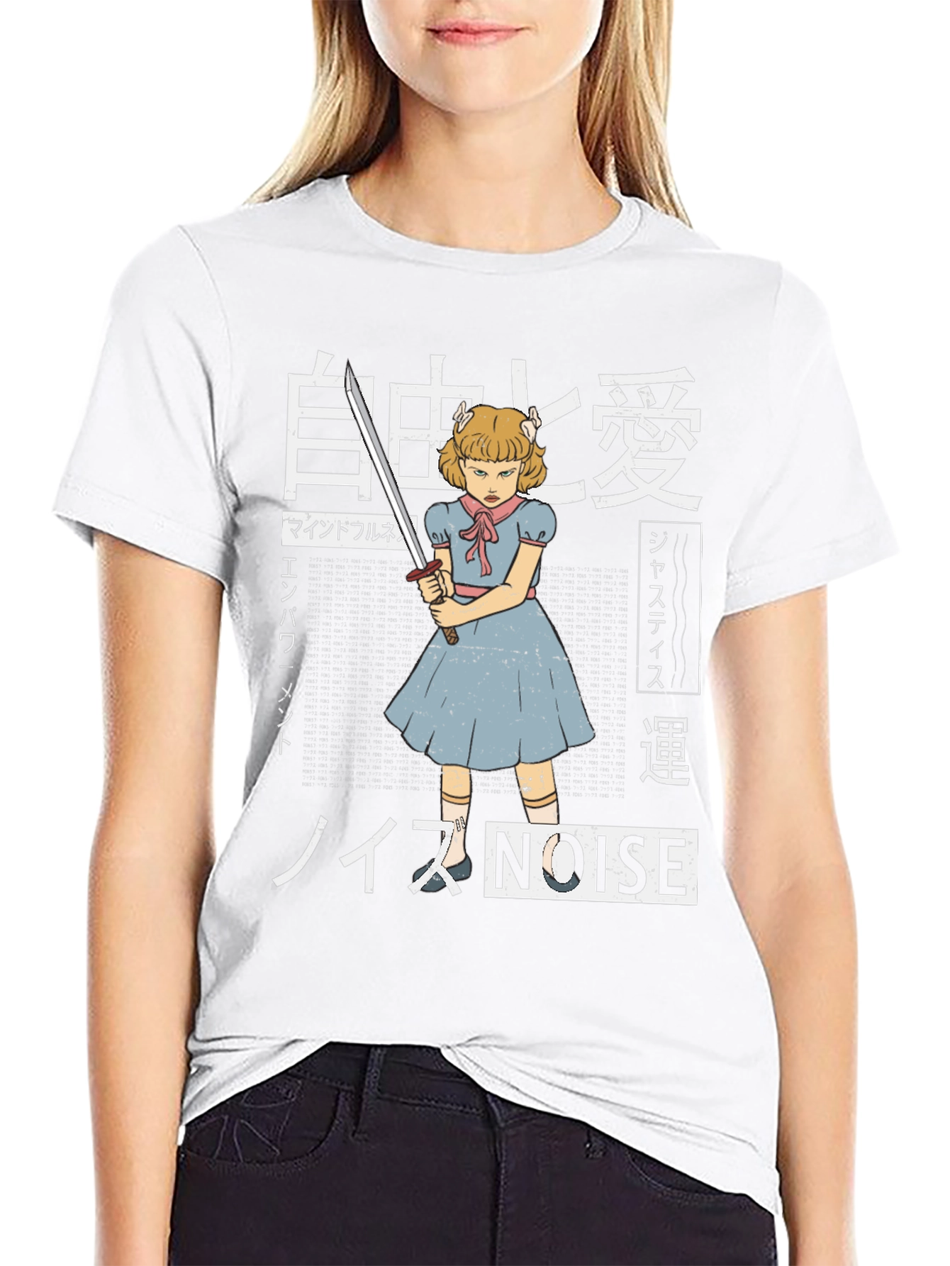 Edgy Anime T-Shirt - Girl with Sword