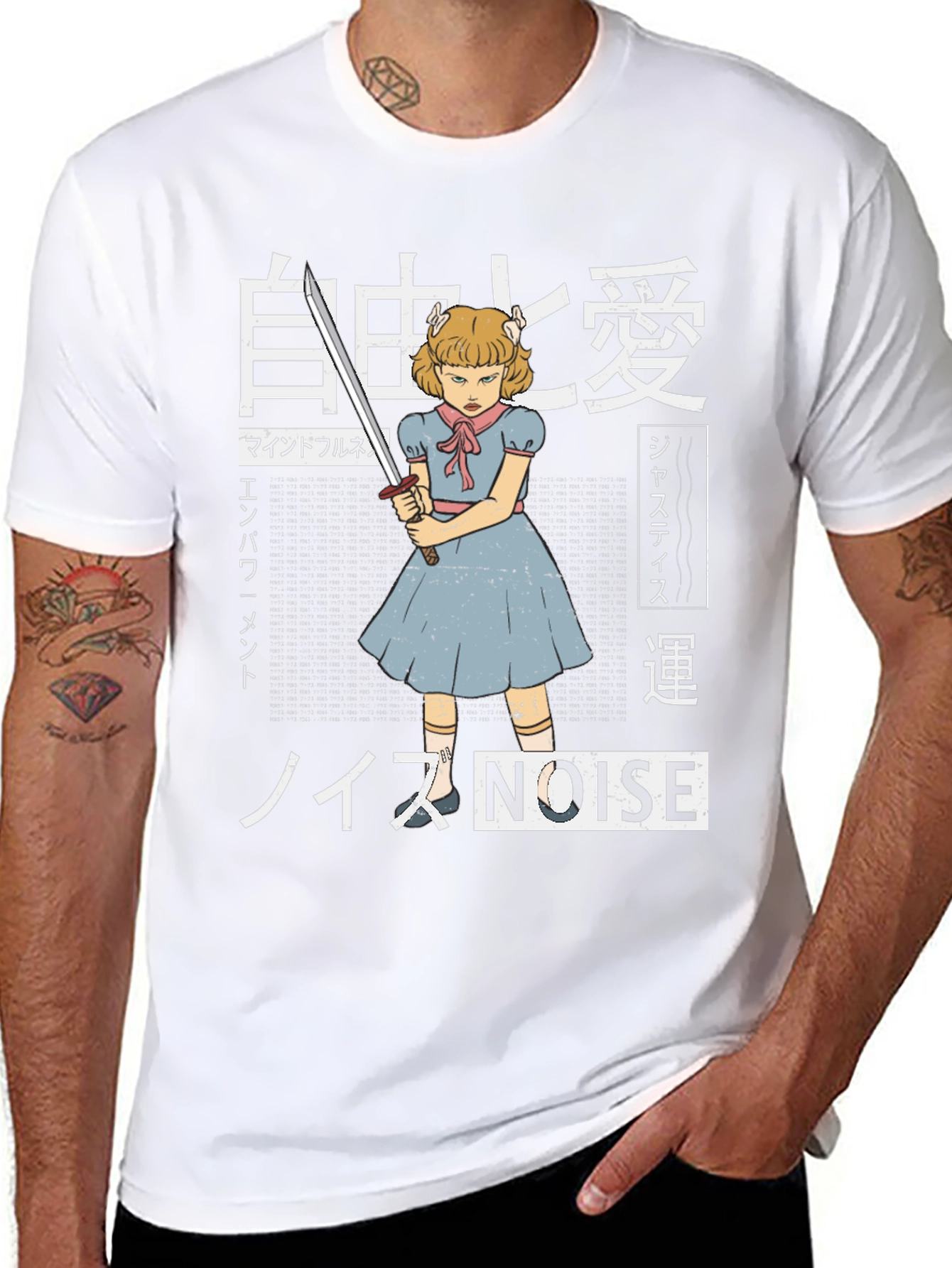 Edgy Anime T-Shirt - Girl with Sword