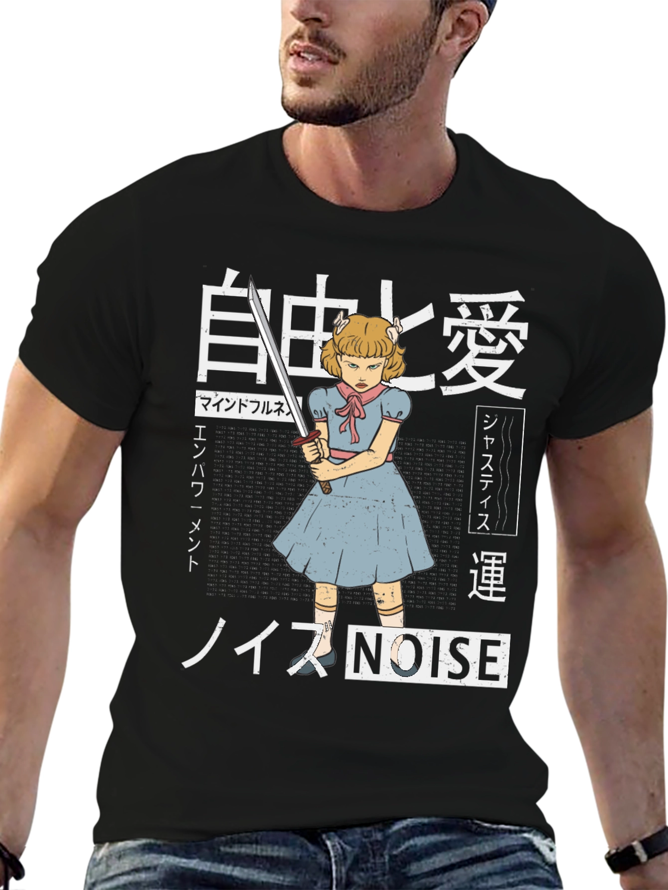 Edgy Anime T-Shirt - Girl with Sword