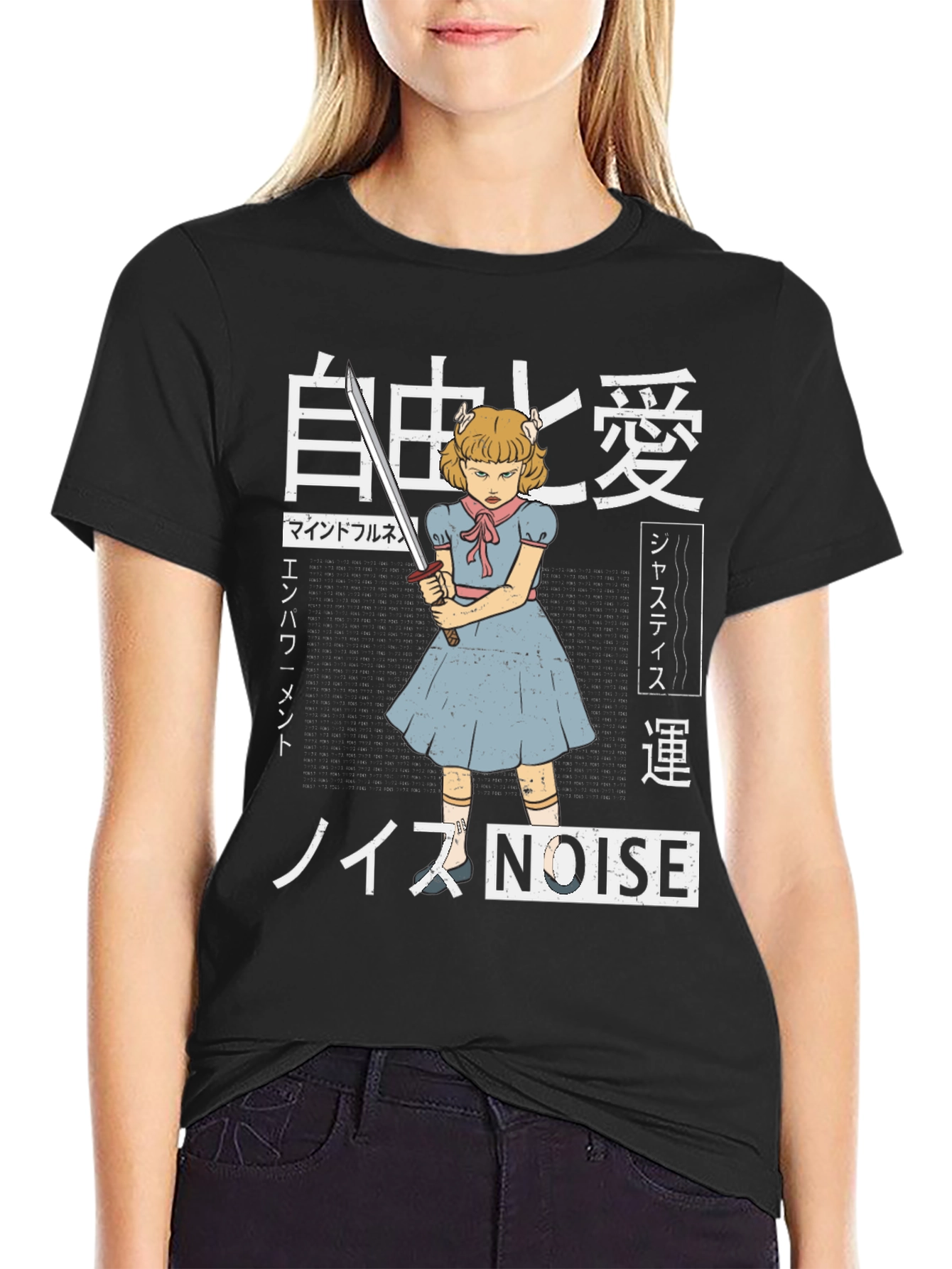 Edgy Anime T-Shirt - Girl with Sword
