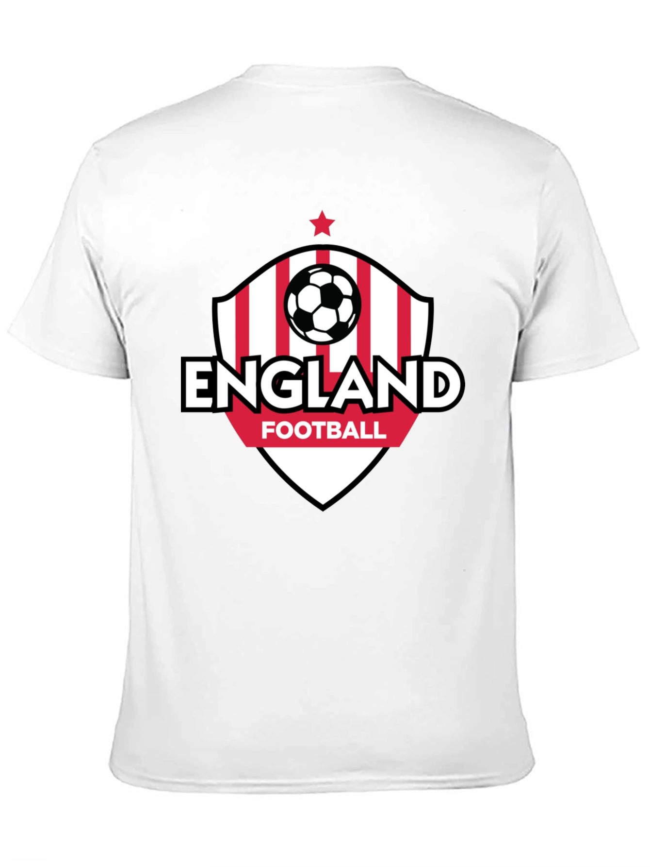 England Football Black T-Shirt Soccer Fan Tee