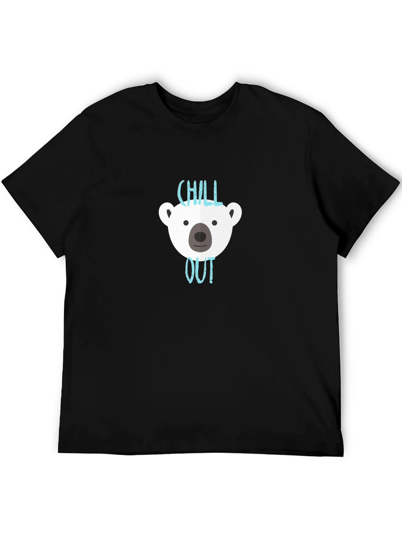 Chill Out Bear Graphic T-Shirt - Black
