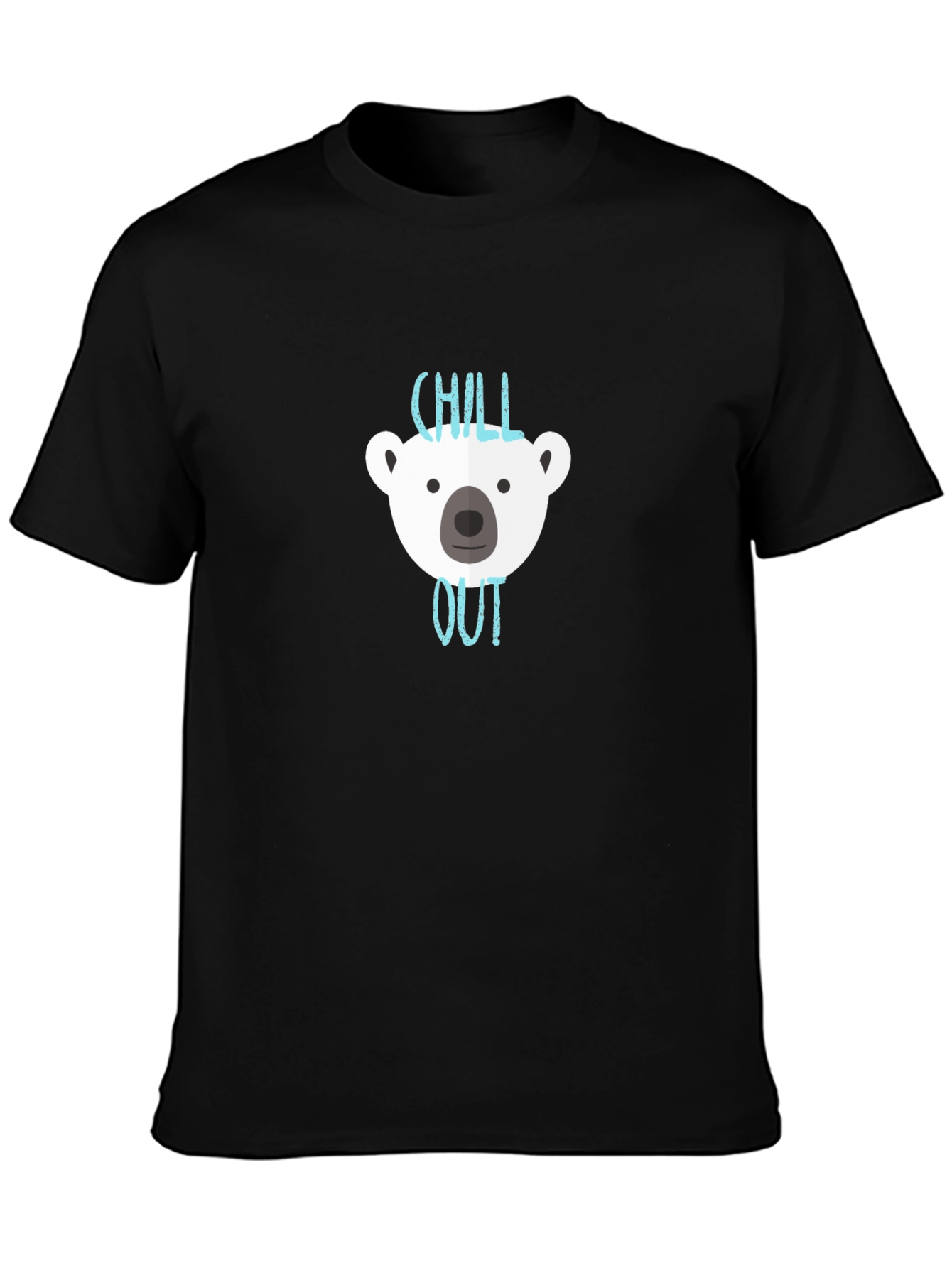 Chill Out Bear Graphic T-Shirt - Black