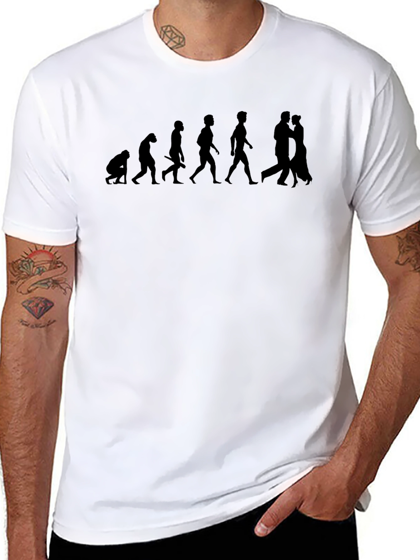 Evolution to Romance Black T-Shirt