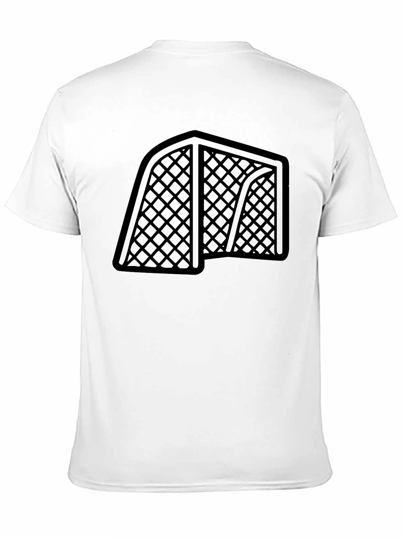 Hockey Goal Graphic Tee - Black Cotton