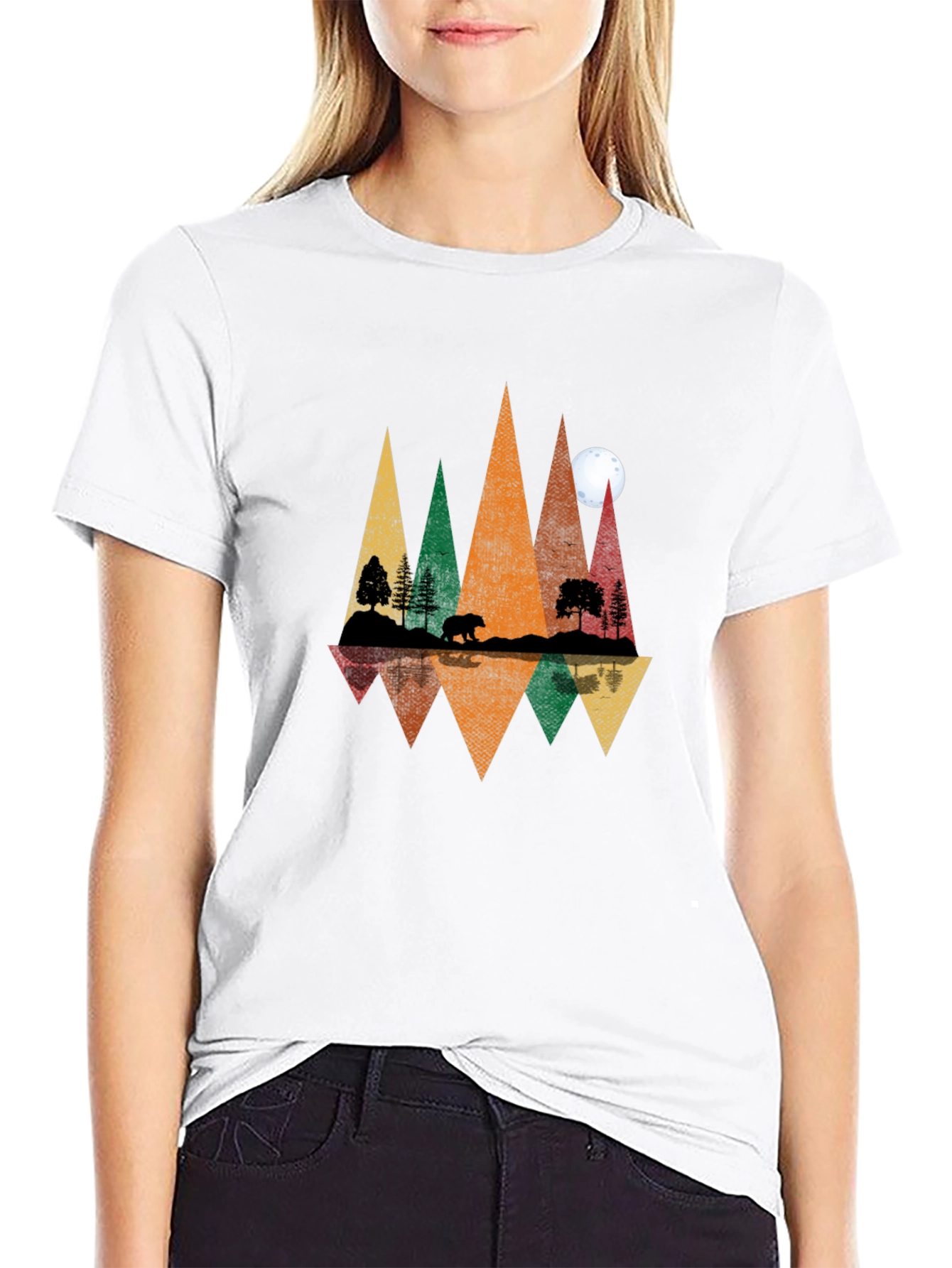 Nature Reflection Graphic Tee - Mens Black T-Shirt