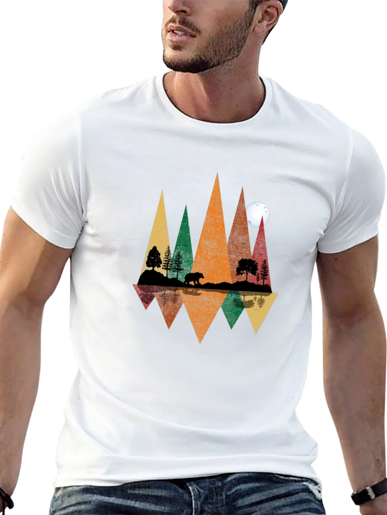 Nature Reflection Graphic Tee - Mens Black T-Shirt