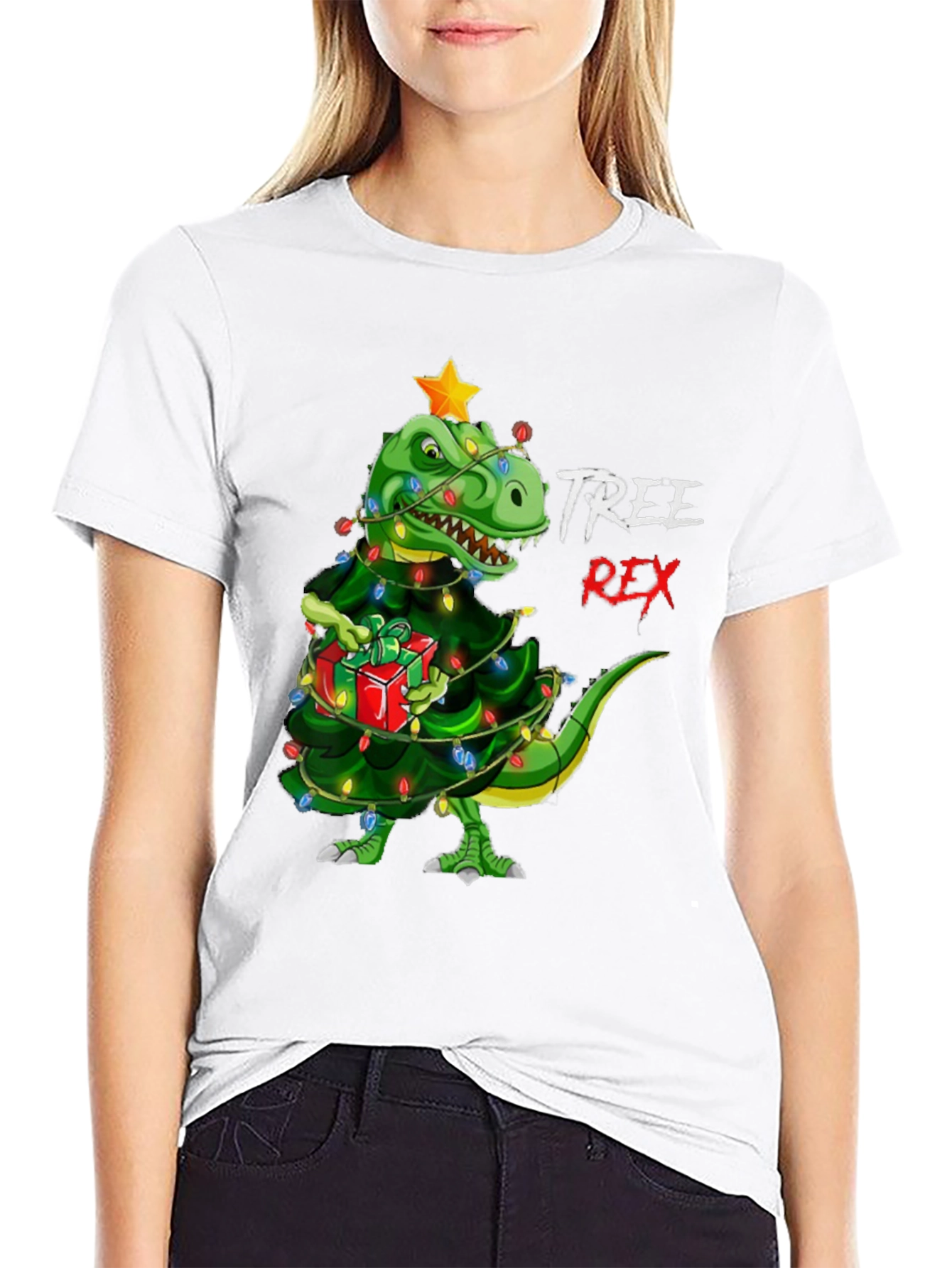 Tree Rex Christmas T-Shirt - Dinosaur Holiday Apparel