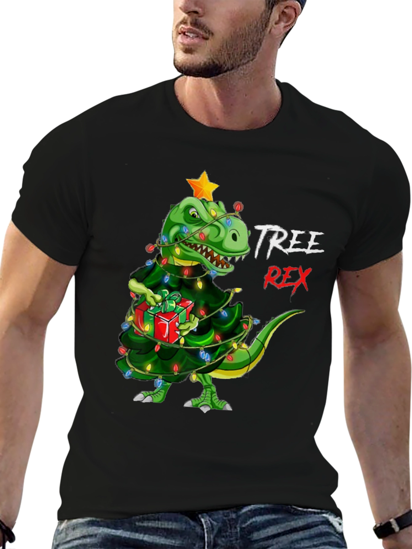 Tree Rex Christmas T-Shirt - Dinosaur Holiday Apparel